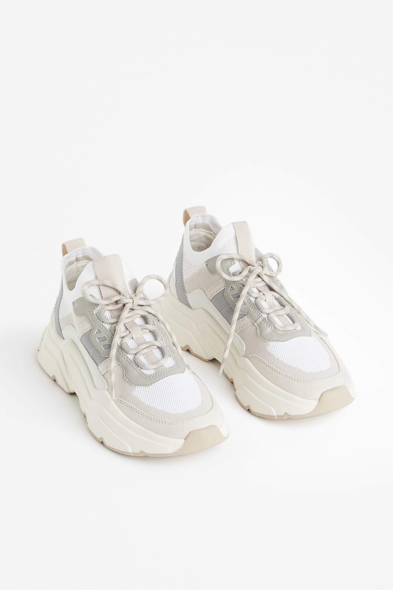 Chunky Sneakers - Light beige/White - 3