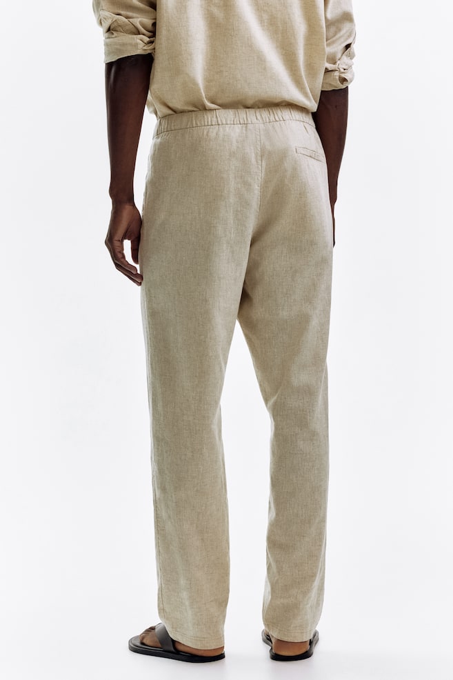 Broek van linnenmix Regular Fit - Roomwit - 6
