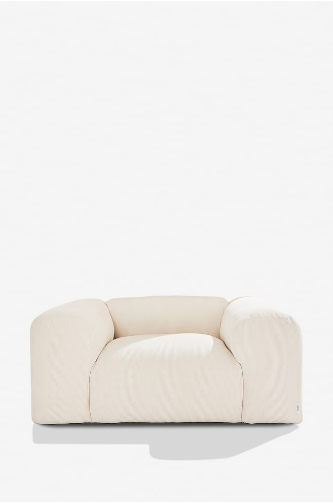 Wenju-sessel - Offwhite/Schwarzweiß/Braun - 1