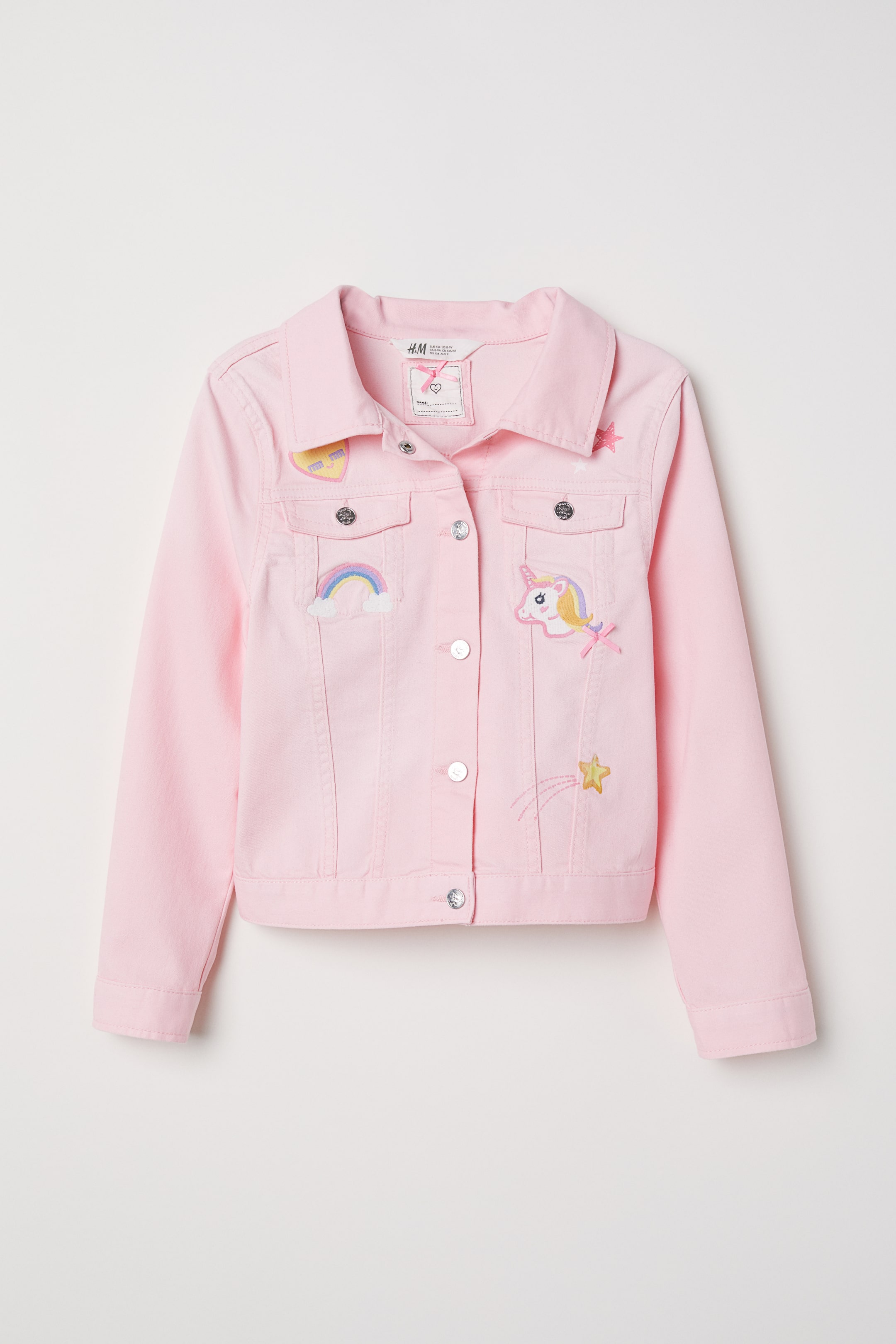 View larger image: Twill jacket with appliqués - Light pink - Kids | H&M GB 1
