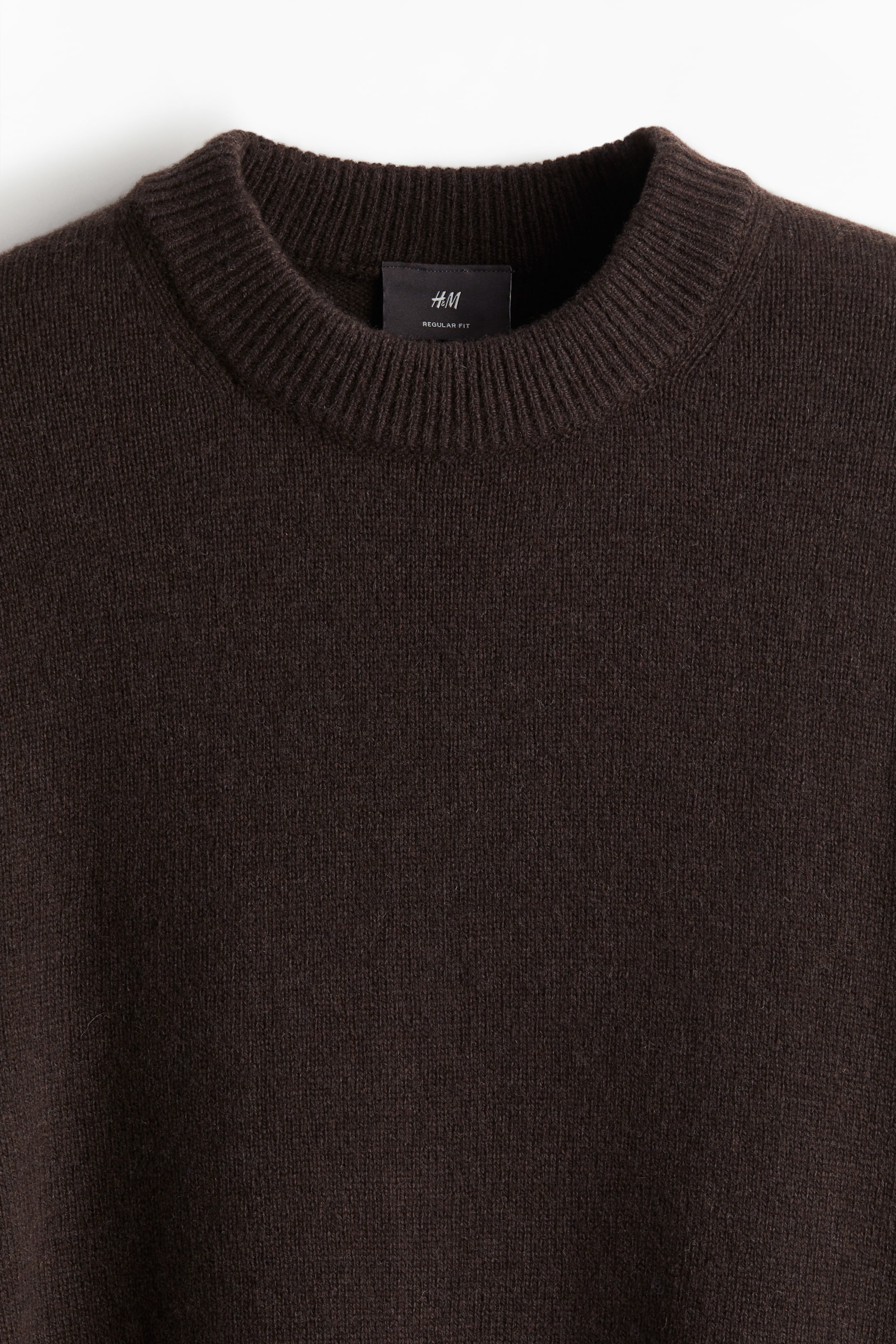 Regular Fit Wool jumper - Dark brown - Men | H&M GB 2