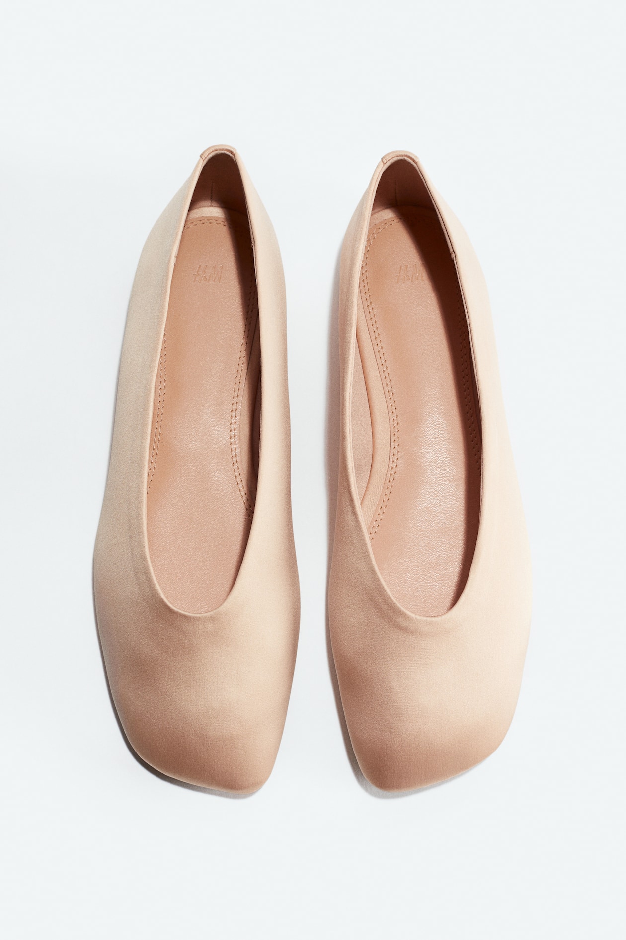 Satin ballet pumps Beige Ladies H&M GB