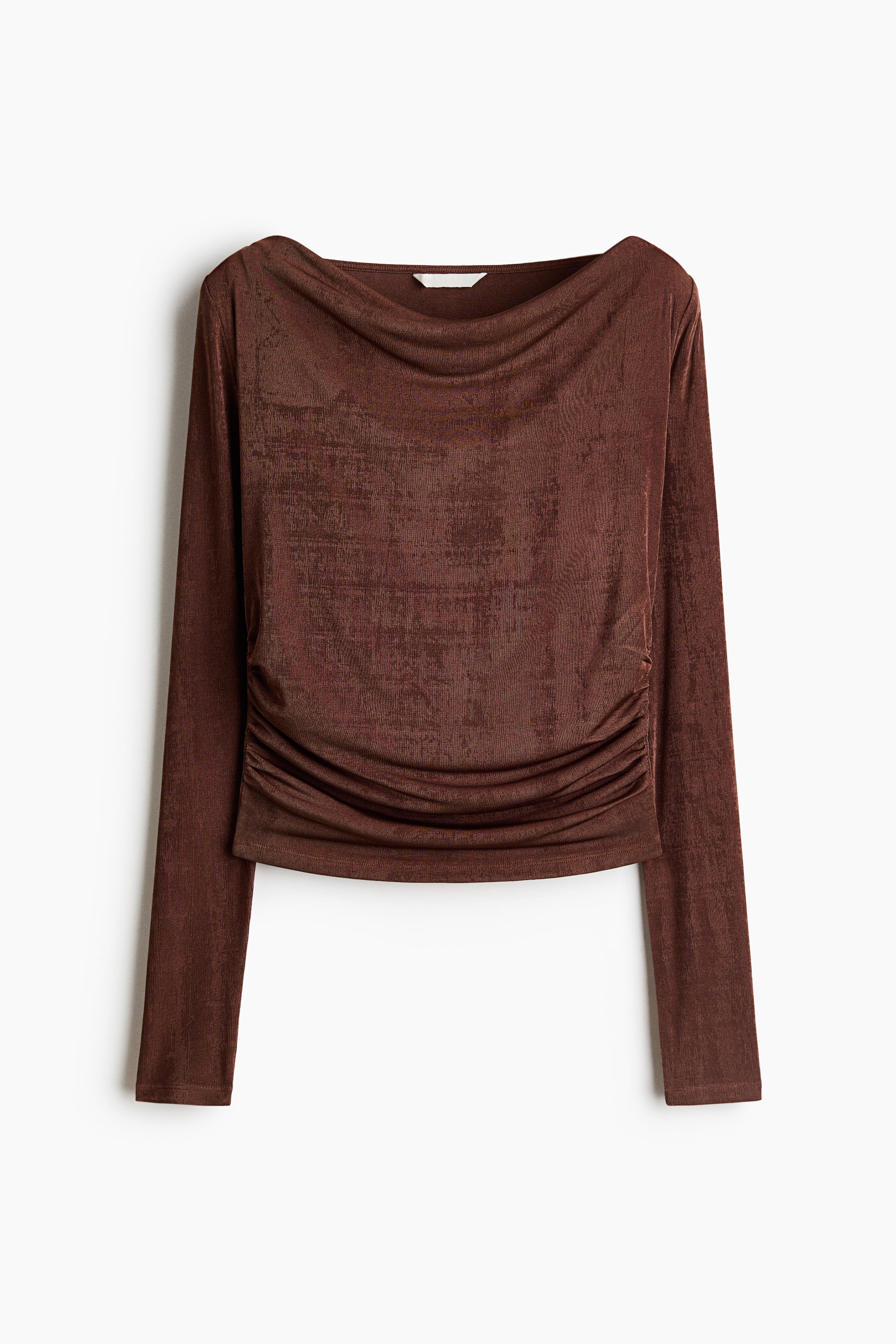 View larger image: Draped jersey top - Brown - Ladies | H&M 1