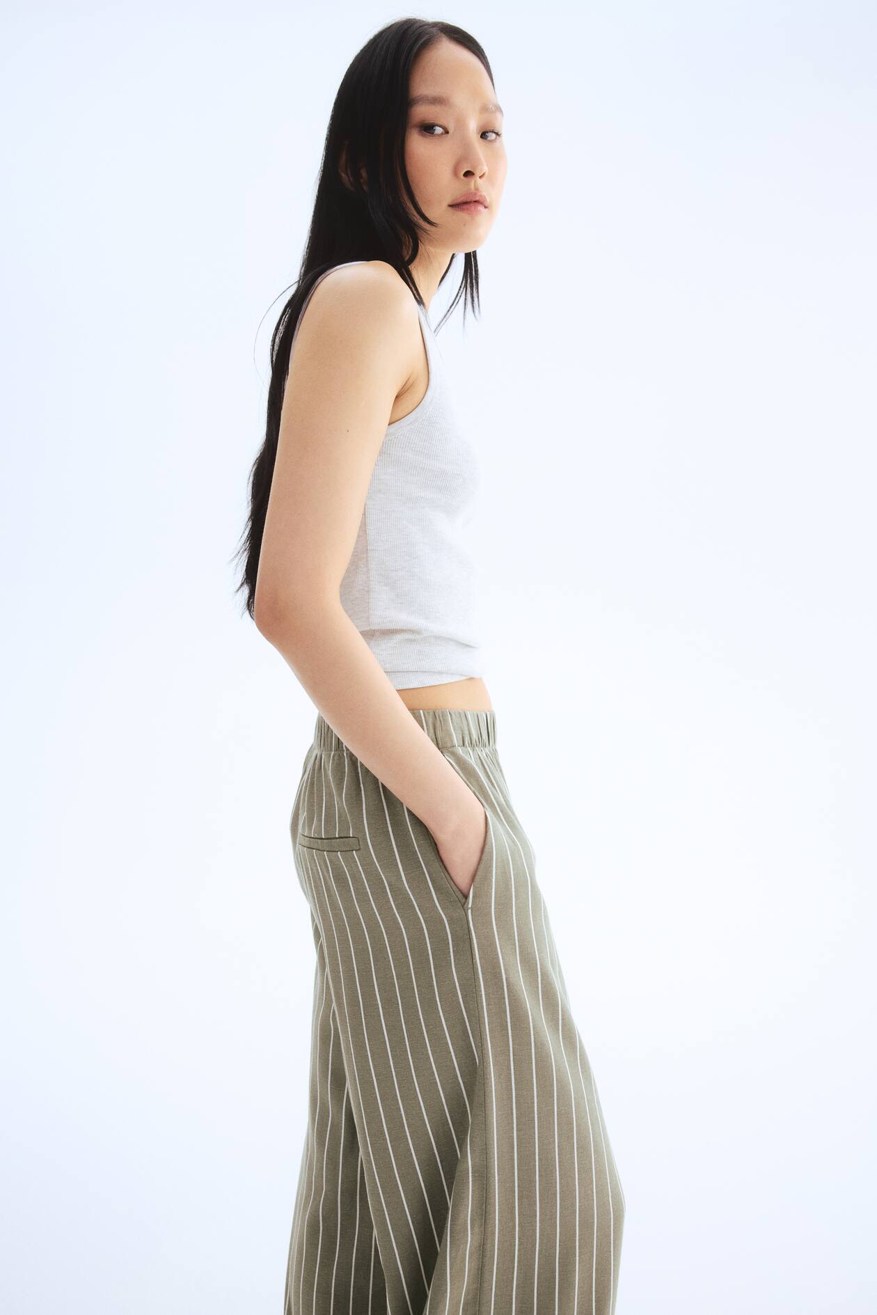 Wide-Leg Linen-Blend Pants - image 5