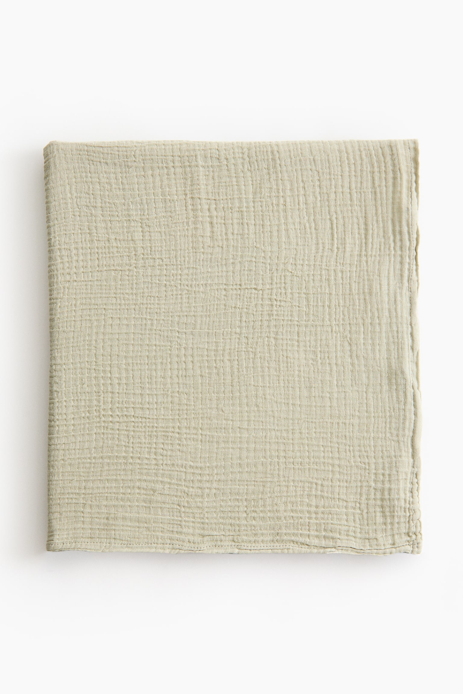 Cotton muslin baby blanket - Sage green/Light pink/Light beige/White - 1