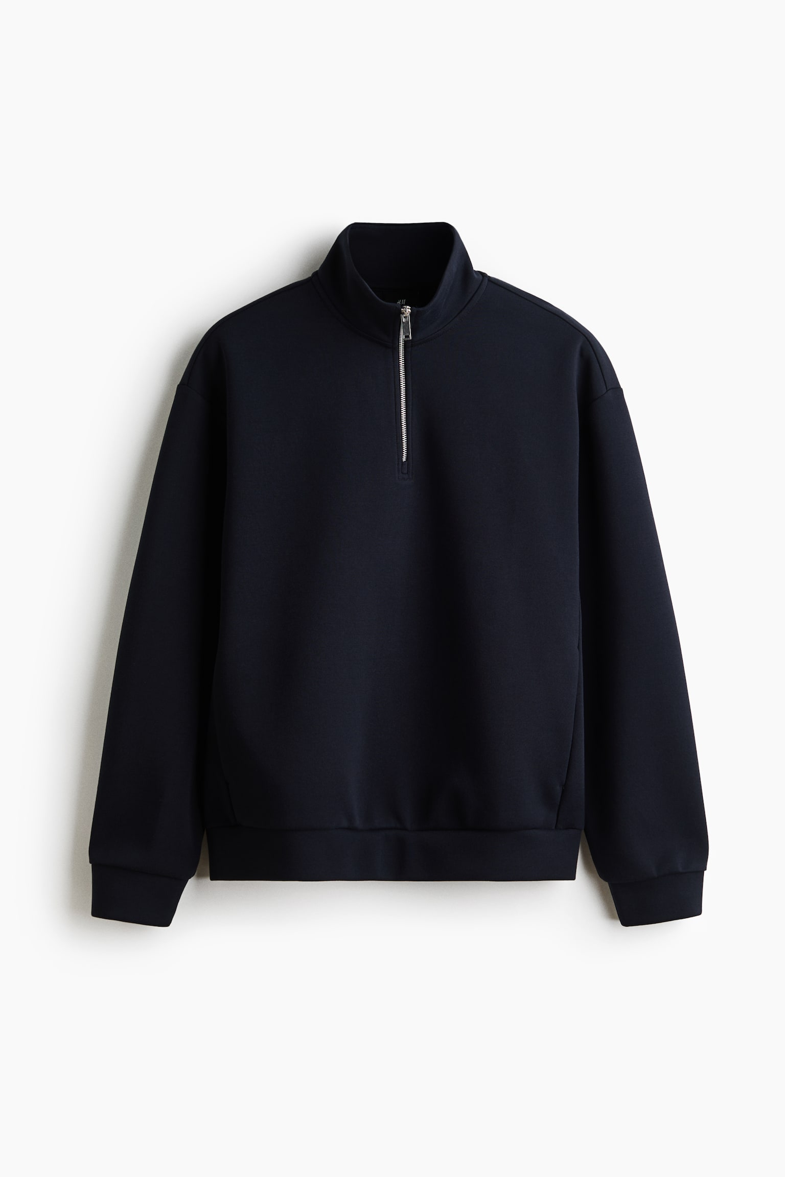 Sweat Relaxed Fit avec col zippé - Bleu marine/Noir/Rouge/Gris chiné - 1