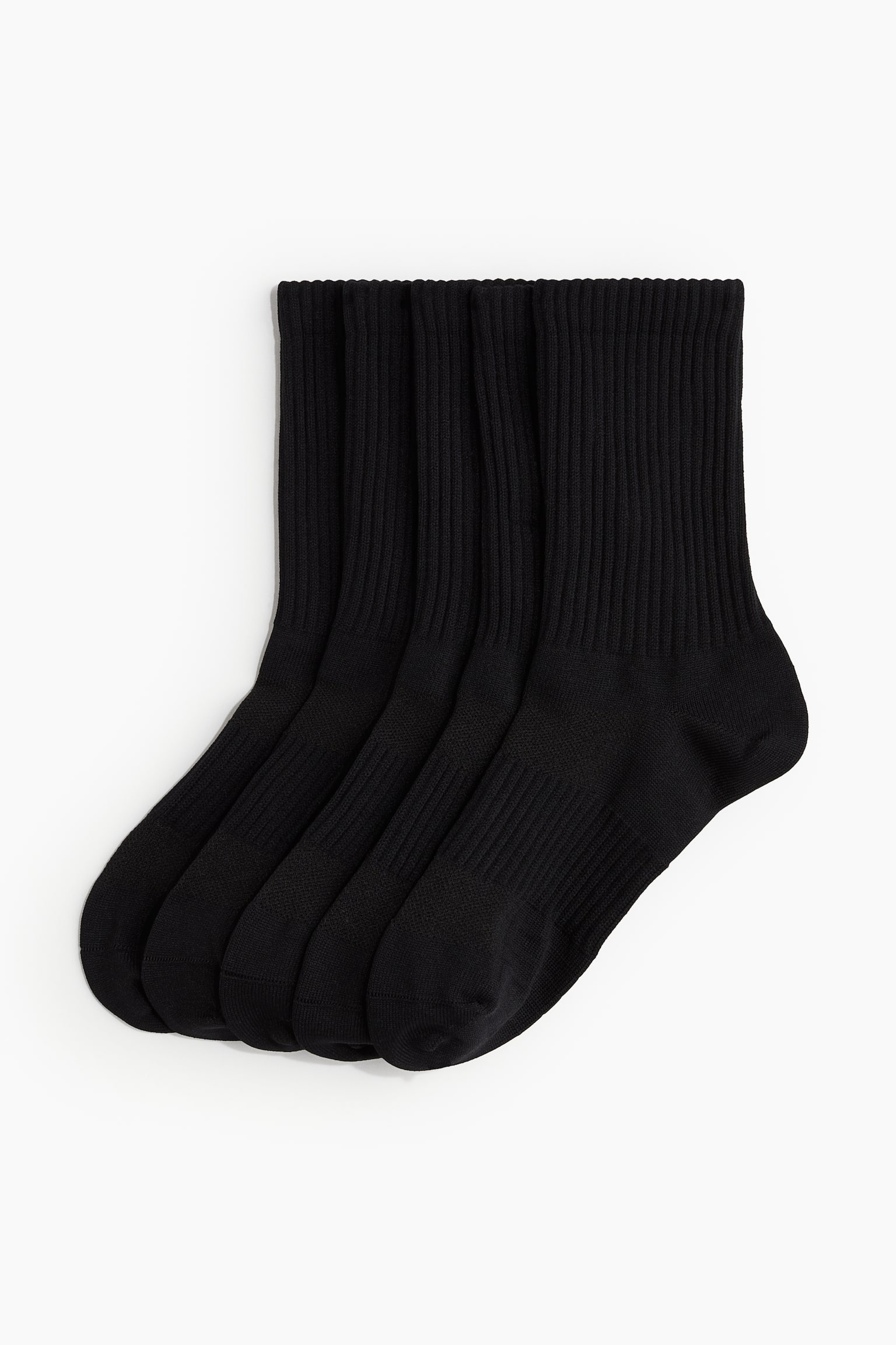 5-pack sports socks in DryMove™ - Black/White - 1