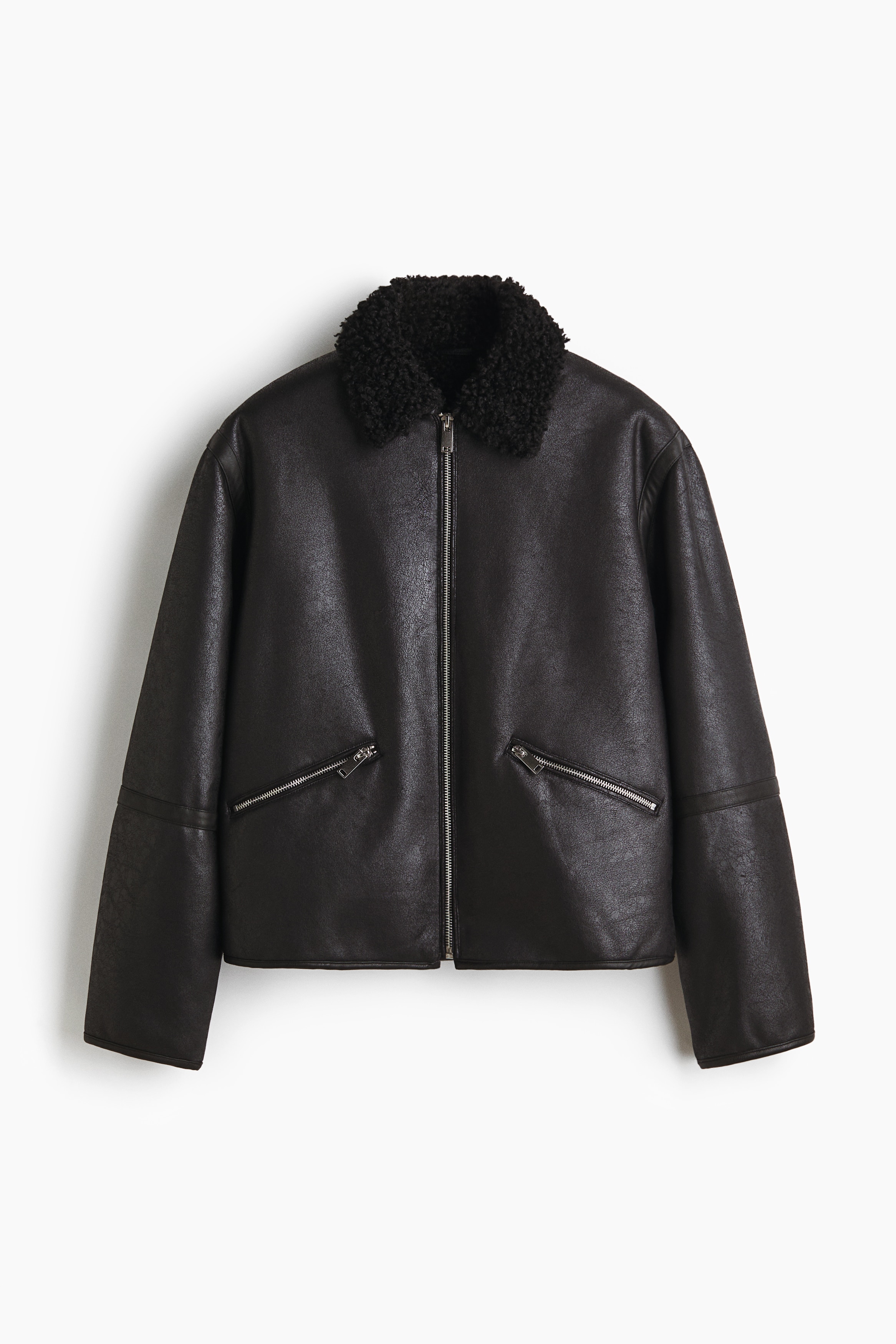 H & M - Teddy-lined jacket - Schwarz - Herren