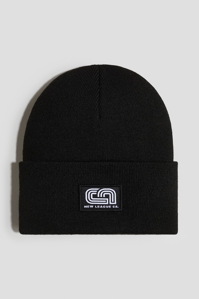 Appliquéd Beanie - Black/New League - 1