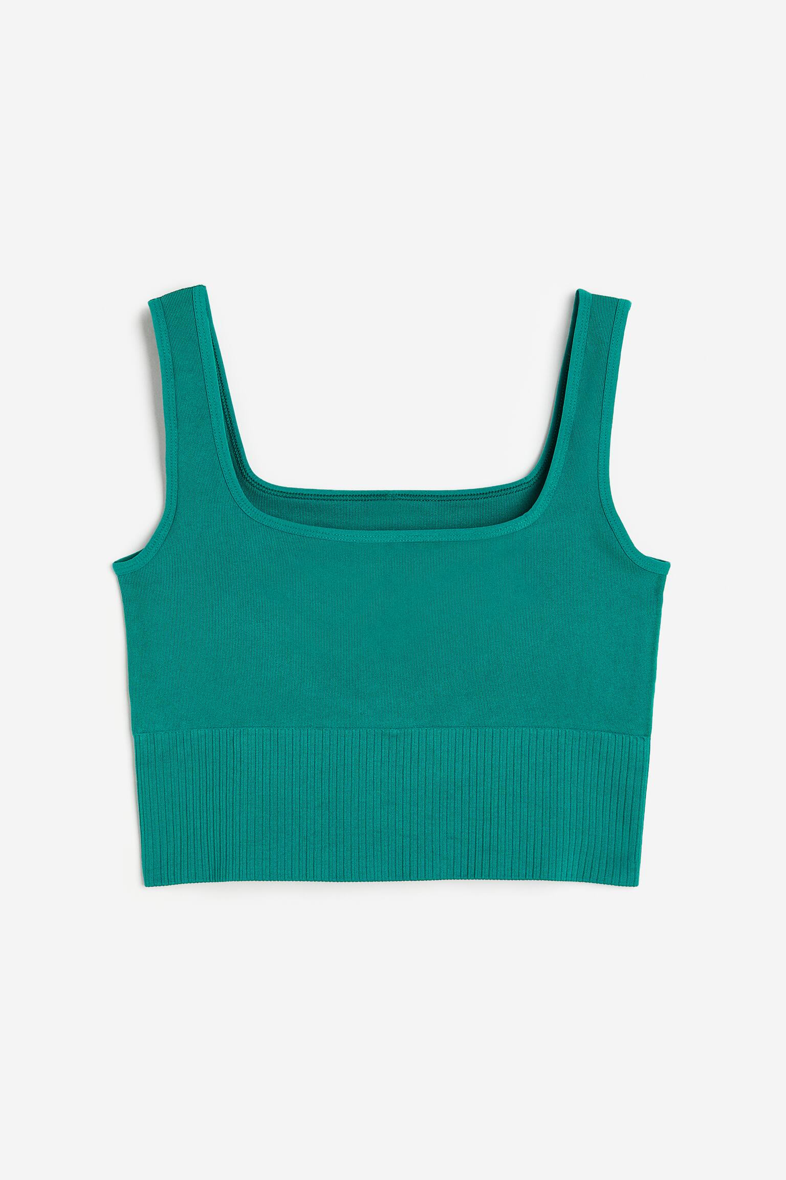 Seamless Sports Bralette - Dark green/White/Black/Green/Light yellow - 1