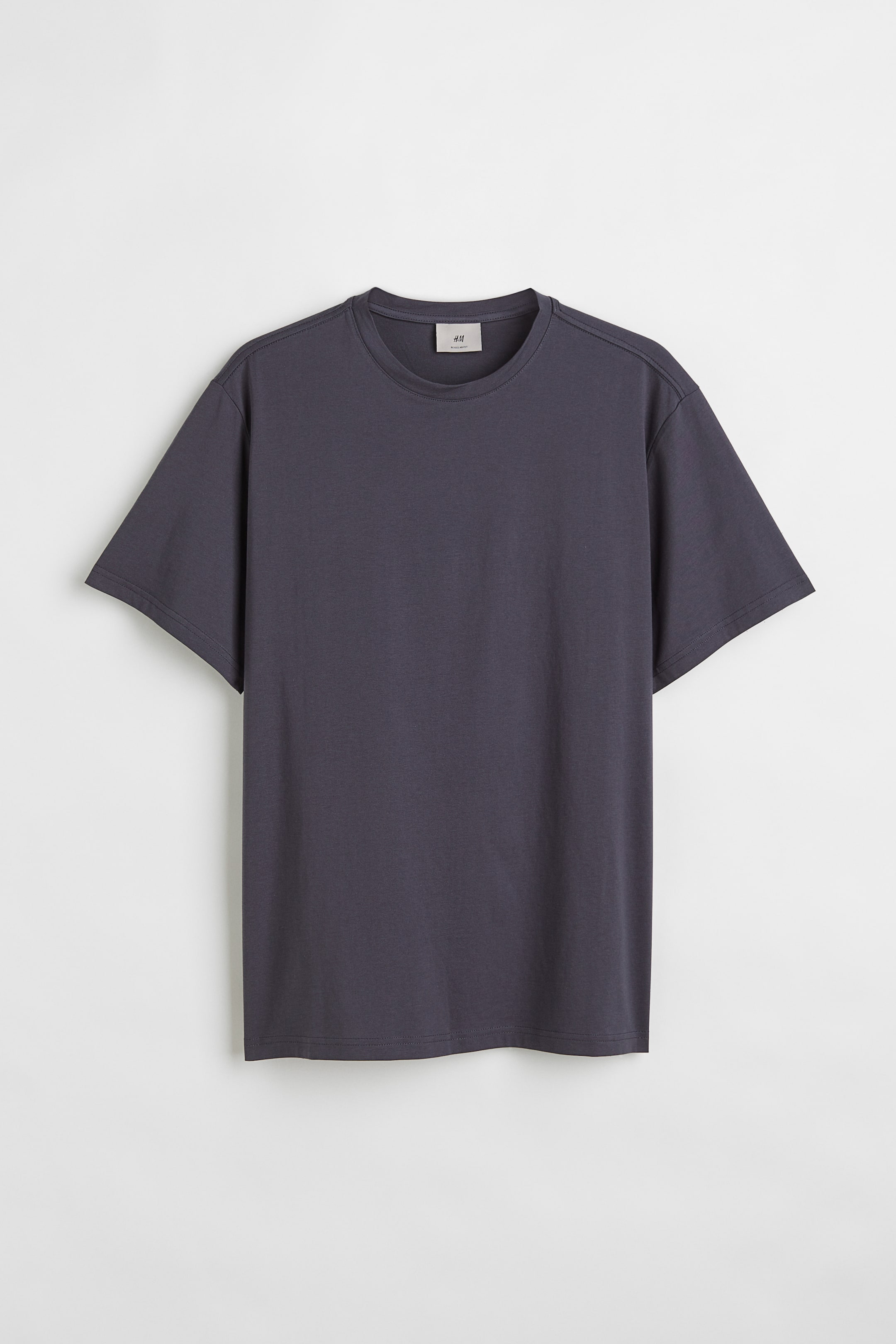 View larger image: Regular Fit Pima Cotton T-shirt - Steel blue - Men | H&M PH 1