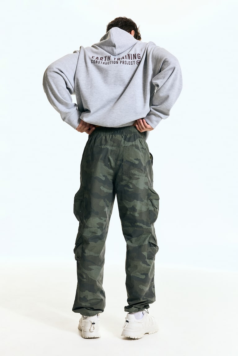 Pantalón cargo repelente al agua Loose Fit Verde oscuro