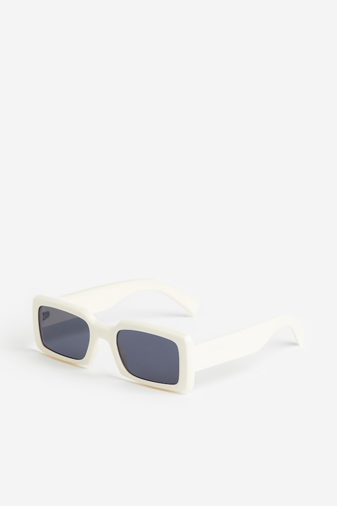 Rektangulære solbriller - Hvit/Sort/Grå/Beige - 2