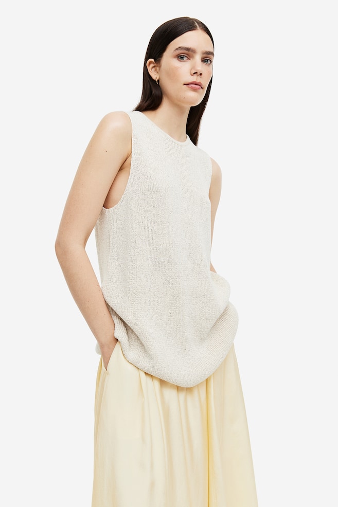 A-line silk skirt - Light yellow - 5