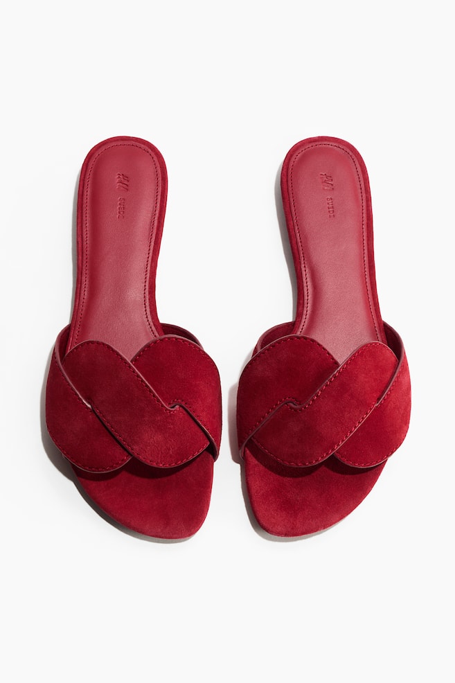 Ledersandalen - Rot/Dunkles Khakigrün/Braun/Braun/Helles Graubraun/Helles Mattblau - 1