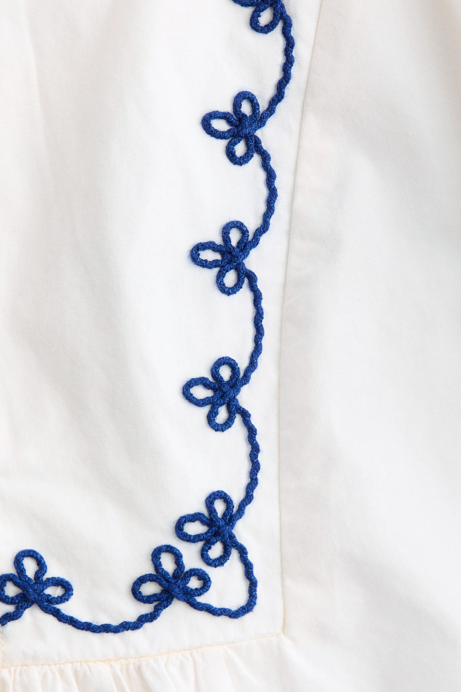 Embroidered cotton blouse - White/Blue/White/Red - 3