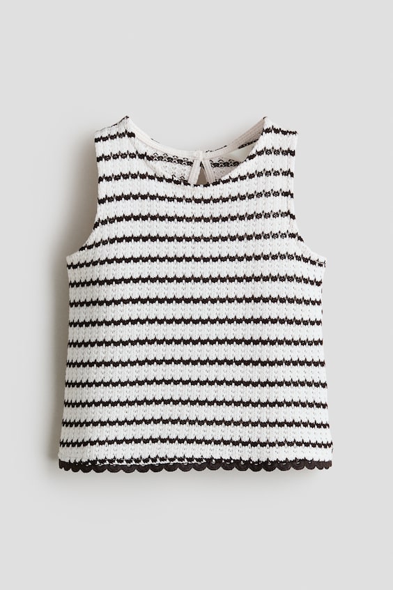 Детские топы H&M Pointelle-Knit Cotton Top