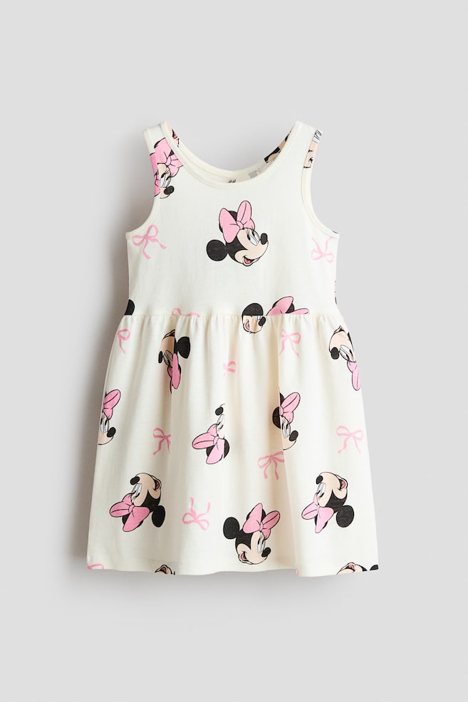 Printed Cotton Dress - White/Minnie Mouse/Light blue/Hello Kitty/Pink/Sanrio/Light purple/Lilo & Stitch/Light turquoise/Squishmallows/Light blue/Frozen/Light blue/Bluey/Light pink/Hello Kitty - 1