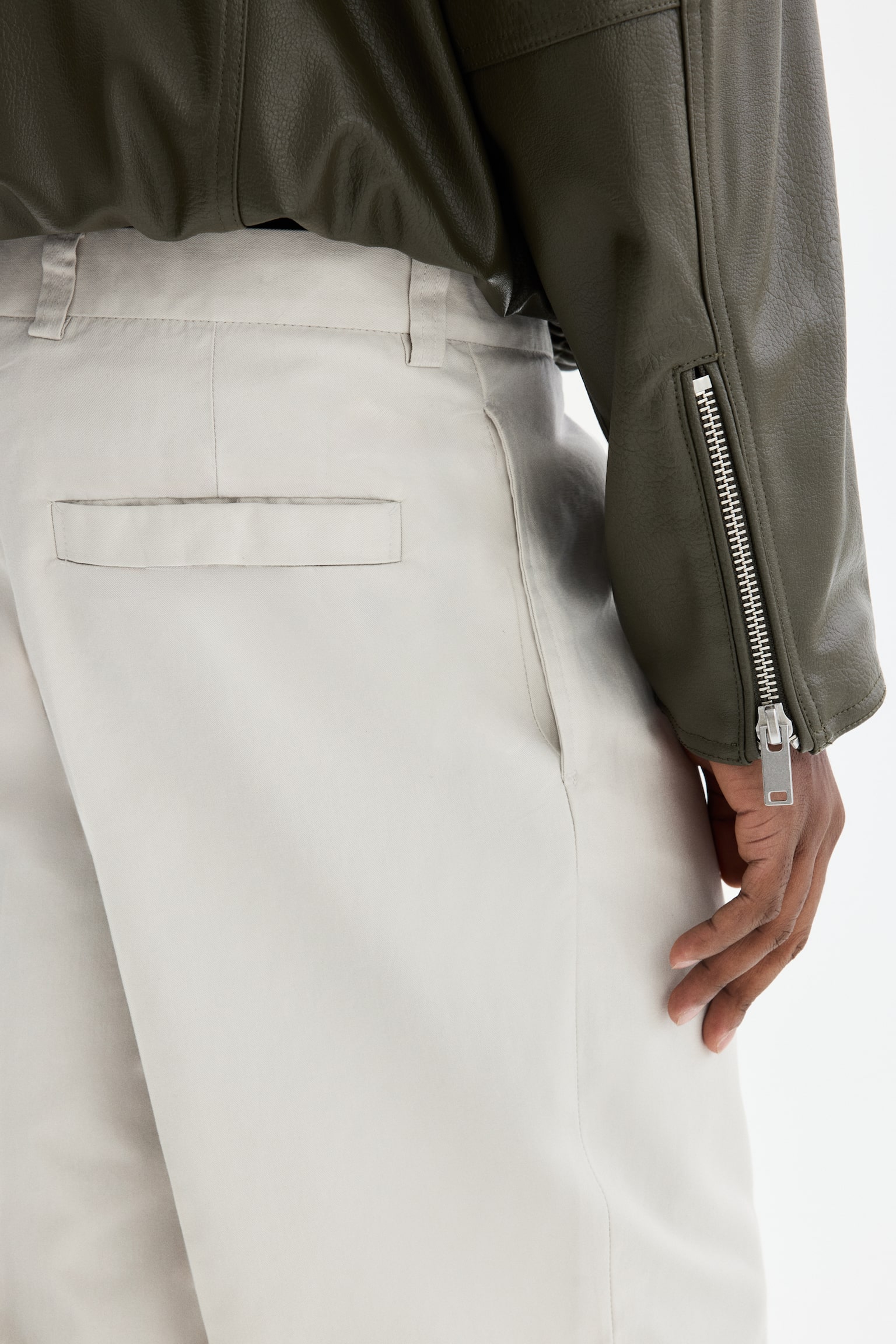 Pantalon chic Relaxed Fit - Beige clair/Noir/Marron foncé - 6