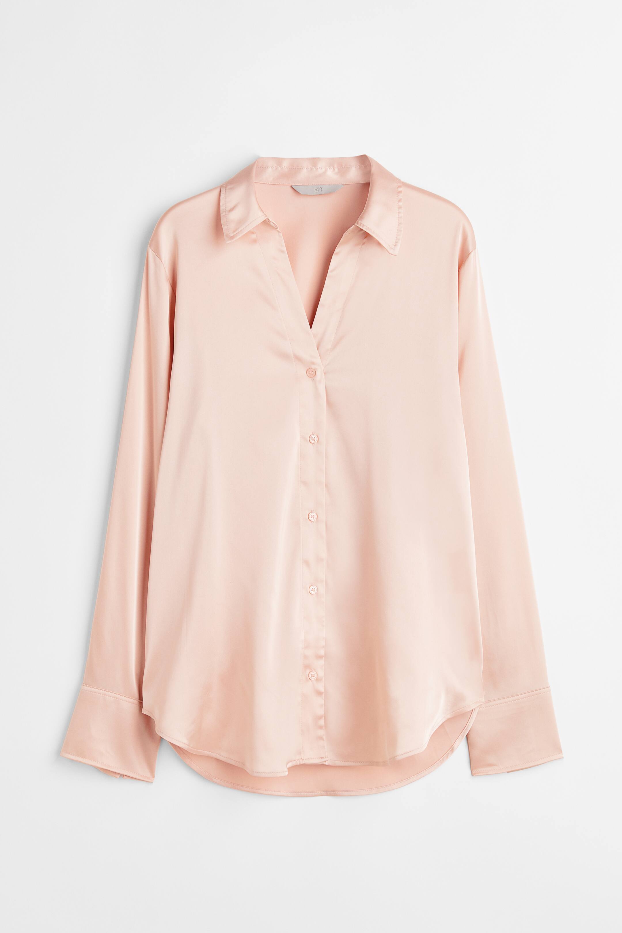 Xem ảnh lớn hơn: Áo kiểu cổ chữ V - Màu hồng nhạt - Ladies | H&M VN 1