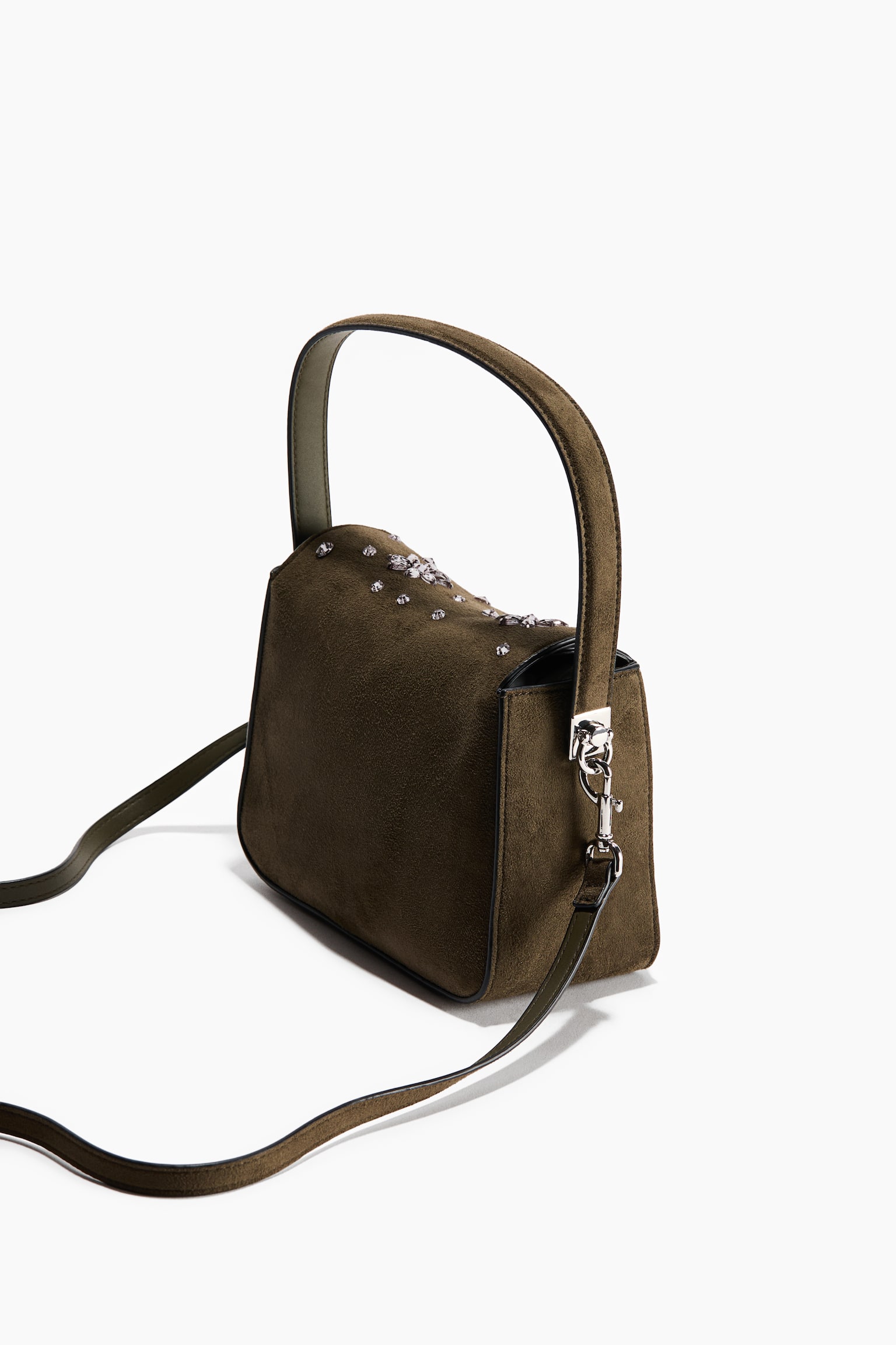 Embellished crossbody bag - Dark khaki green - 2
