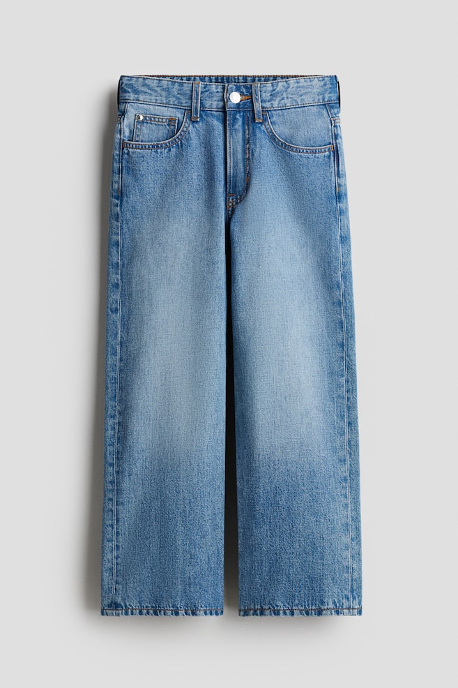 Lined Loose Fit Jeans - Denimblau/Schwarz/Dunkles Denimblau - 1