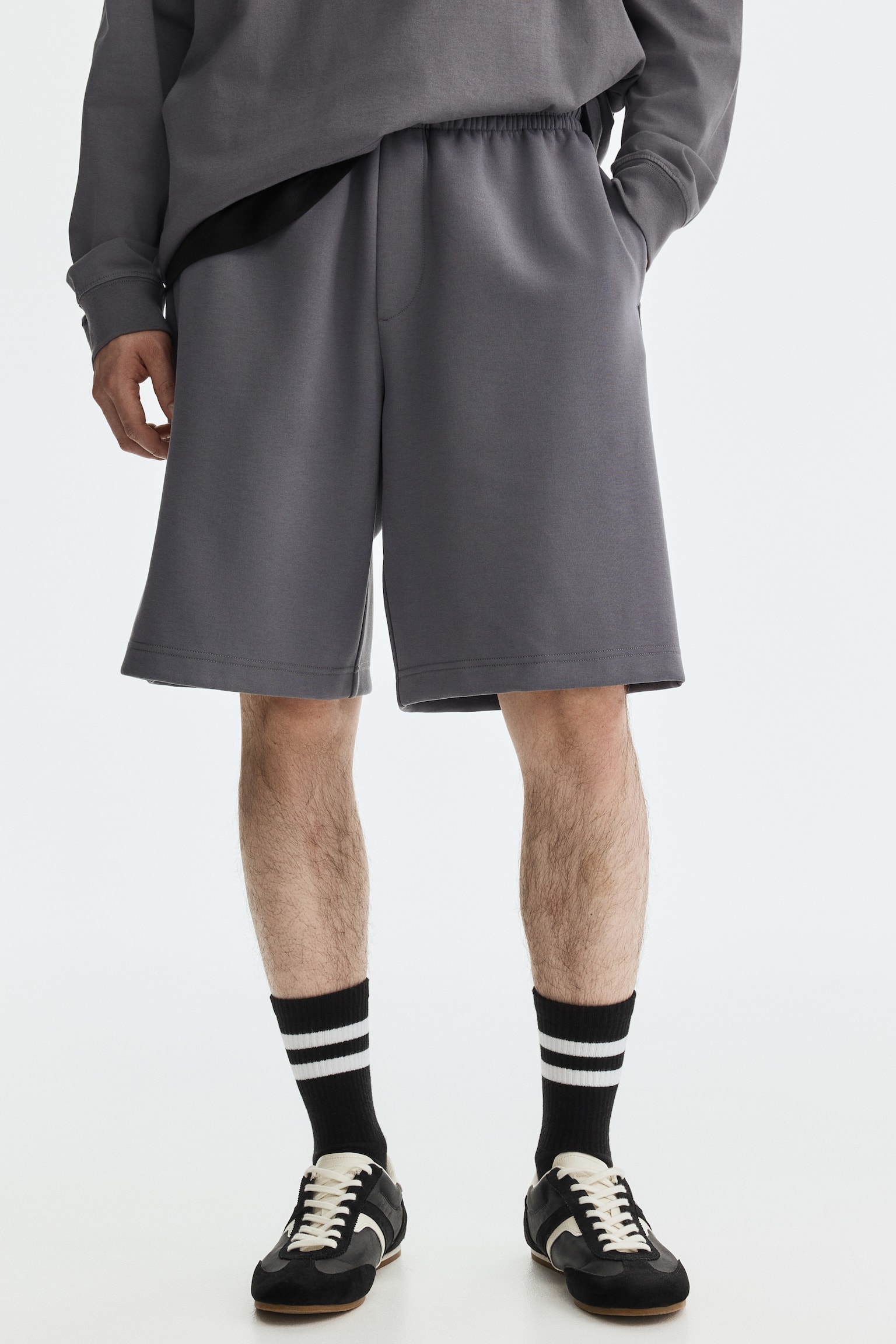 Šortky s interlockem Relaxed Fit - Tmavě šedá/Námořnická modř/Černá/Světle šedá/Hnědá - 6