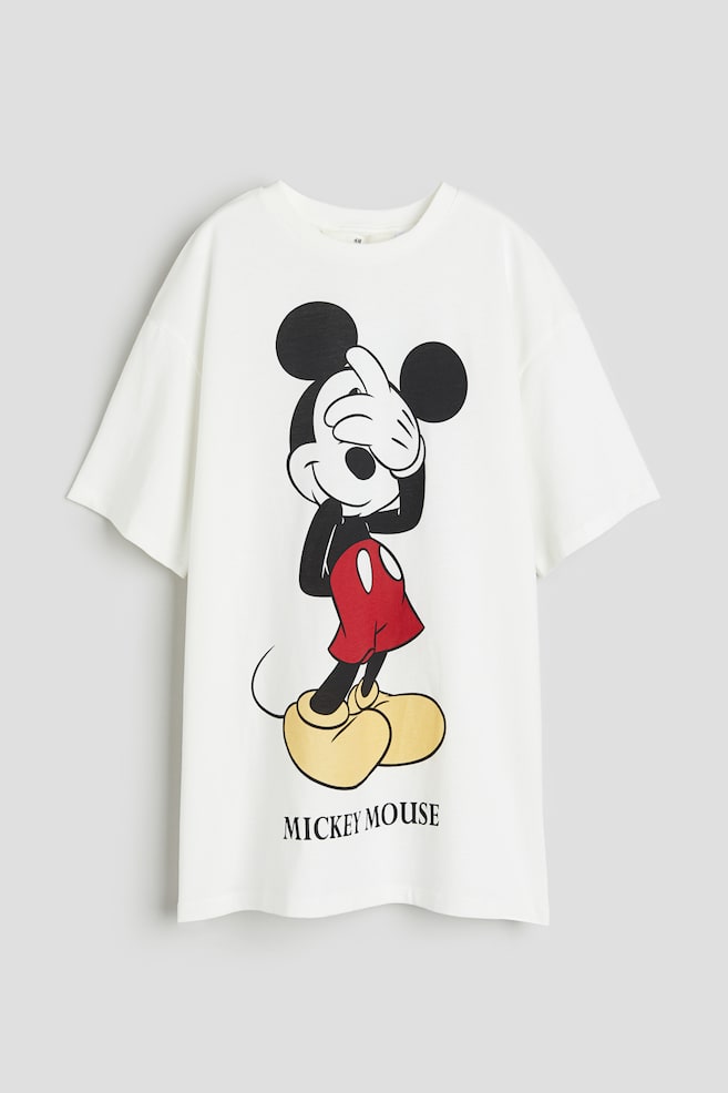 Oversized printed T-shirt - White/Mickey Mouse/Dark grey/The Little Mermaid/Black/Lilo & Stitch/Dark grey/SmileyWorld®/dc/dc/dc/dc/dc - 1