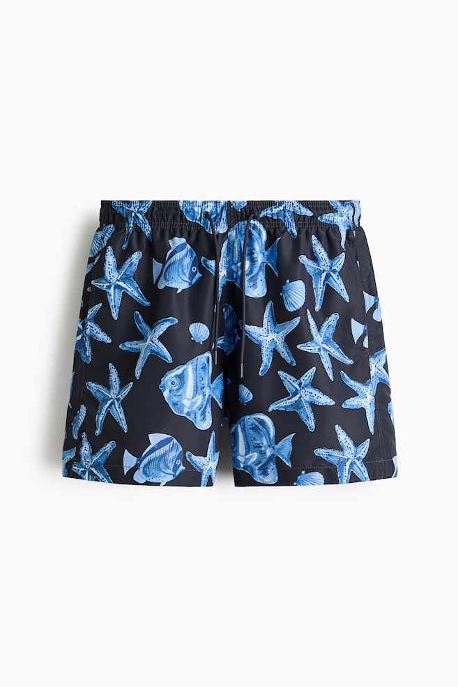 Patterned swim shorts - Navy blue/patterned/Dark gray/floral/Cream/floral/Brown/patterned/White/patterned/Black/patterned - 1