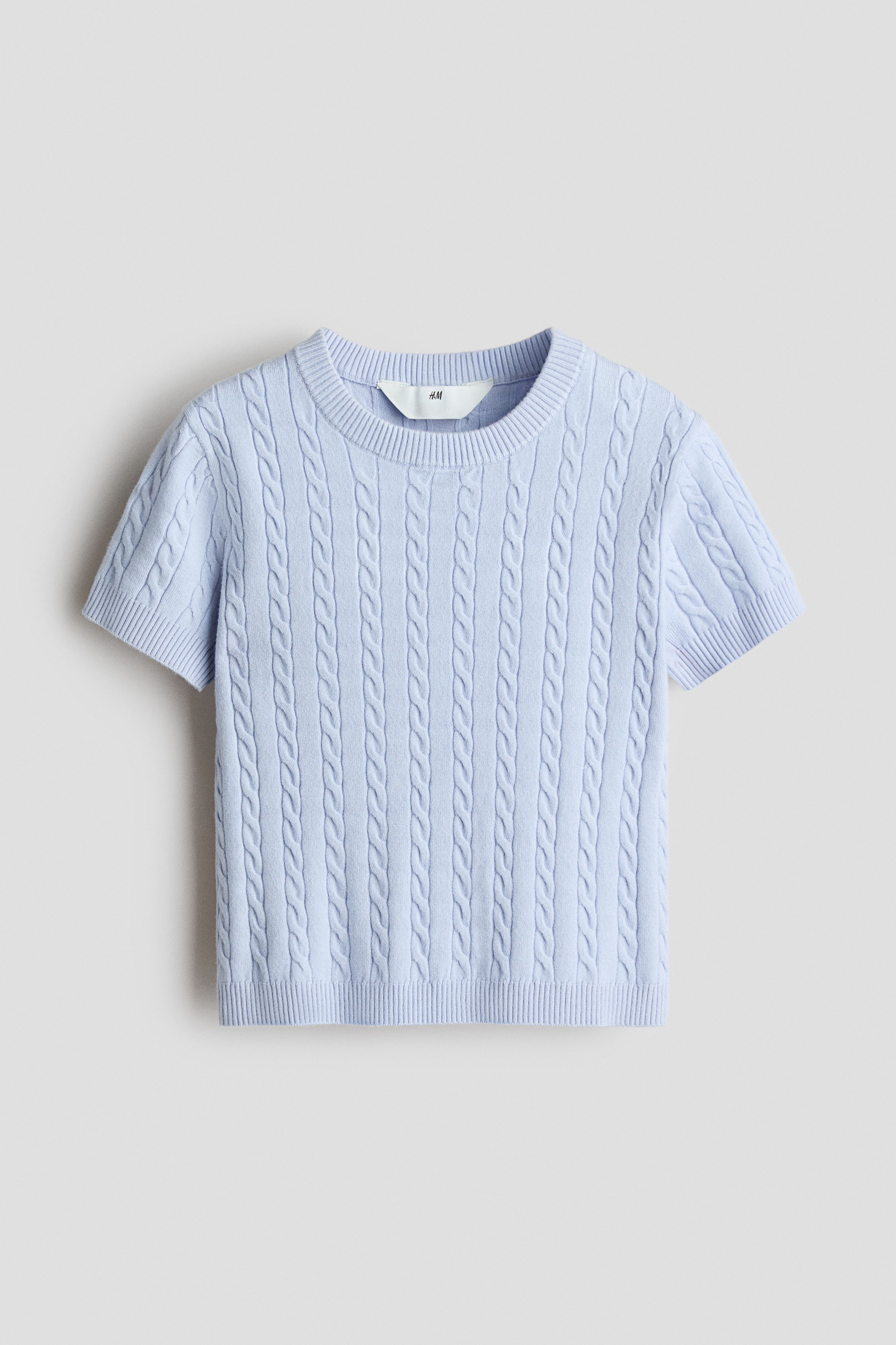 Short Cable-Knit Top