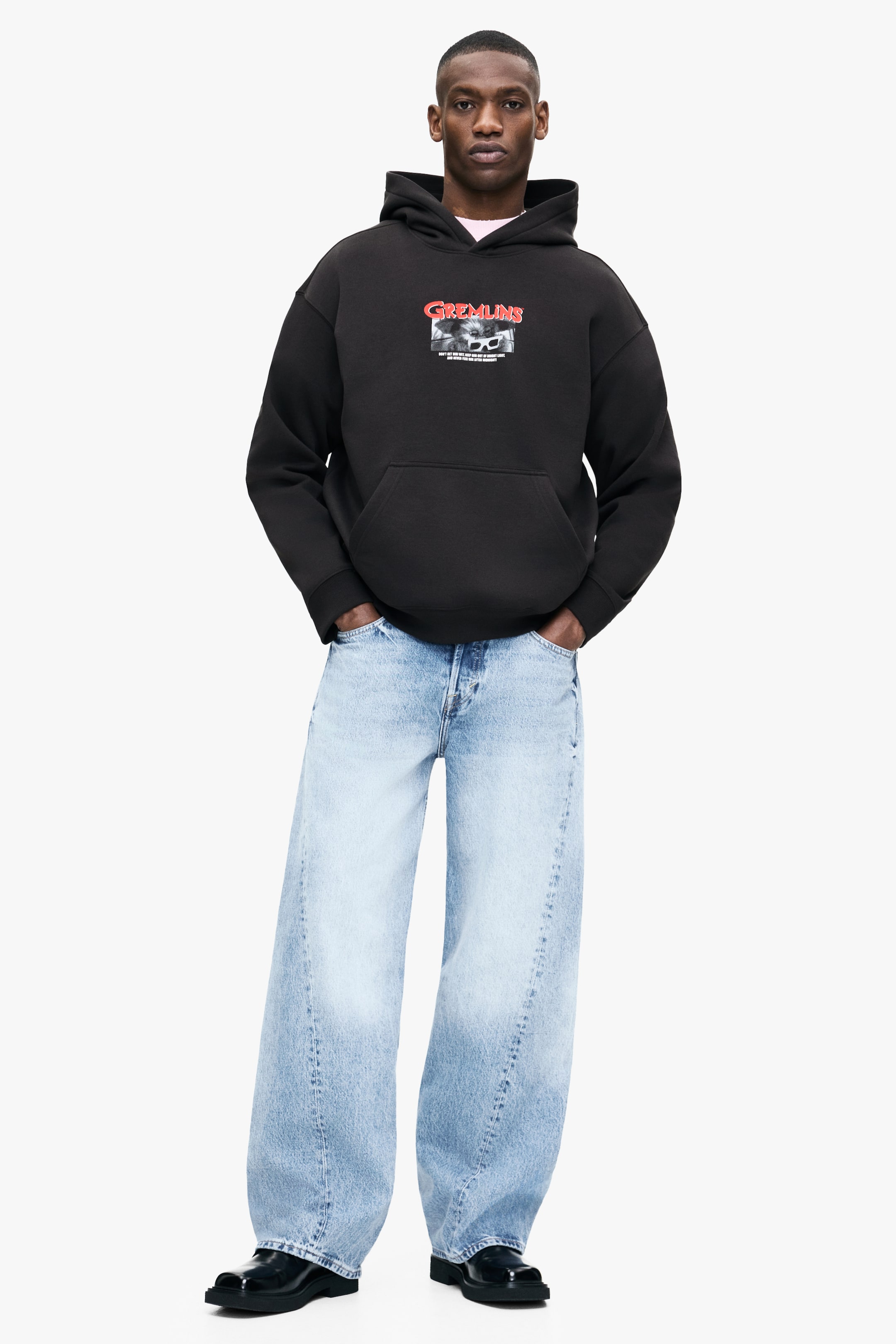 Ver imagen más grande: Sudadera con capucha Loose Fit - Negro/Gremlins - HOMBRE | H&M ES 3