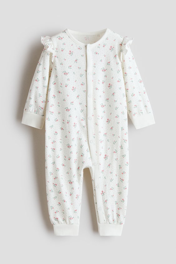 Пижама Detail для детей, оборки, хлопок — H&M