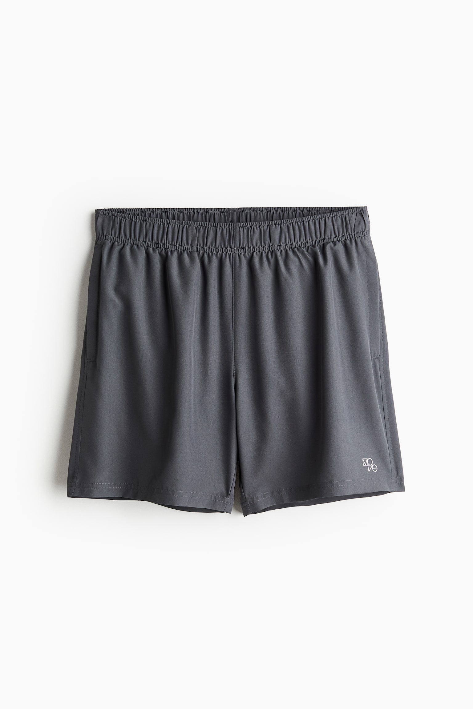 Mid-length sports shorts in DryMove™ - Dark grey/Black/Dark khaki green/Brown - 2