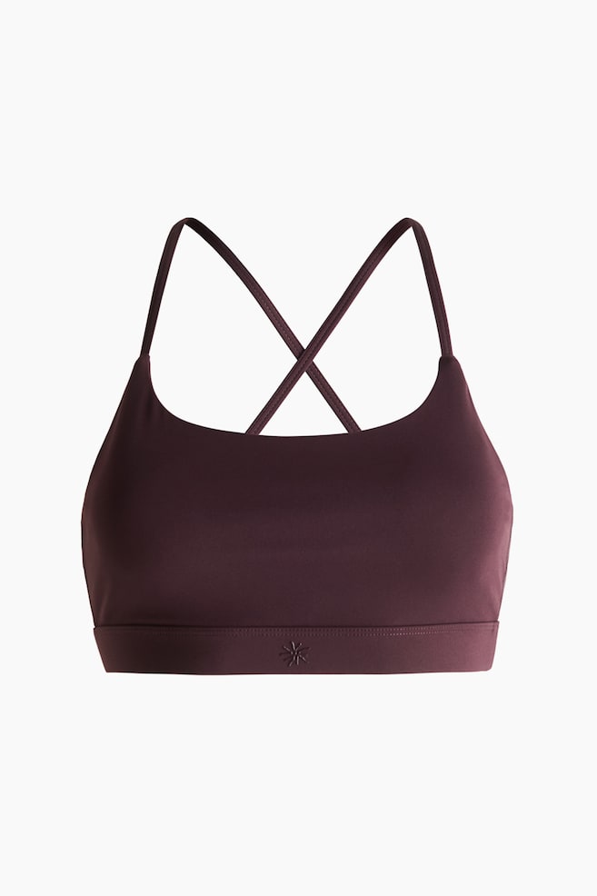 Sports bra with SculptMove™ - Chocolate plum/Ivory - 1