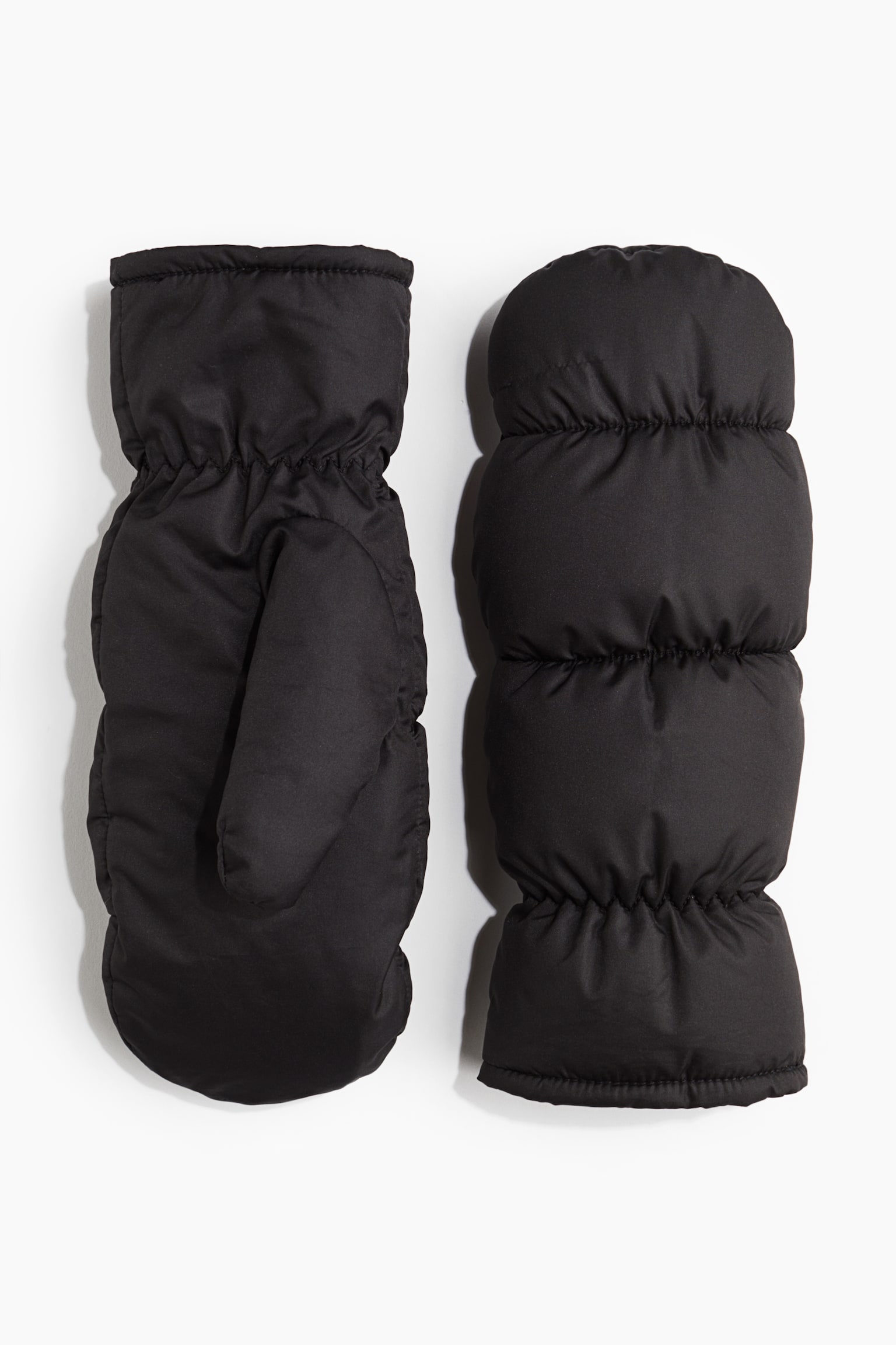 Padded Mittens - Black - 1