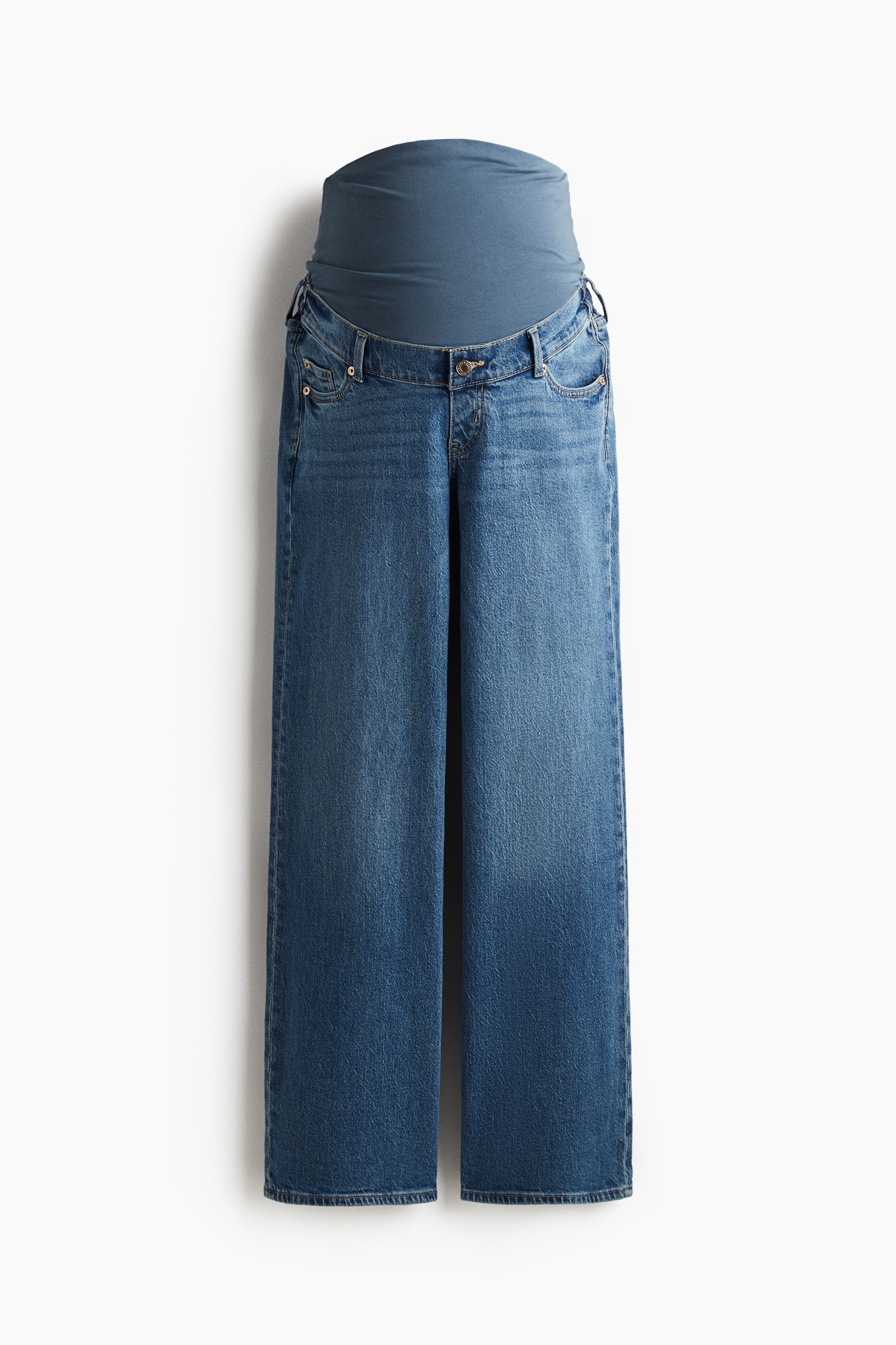 MAMA Wide Jeans - Denim blue/Dark denim grey/Black/White