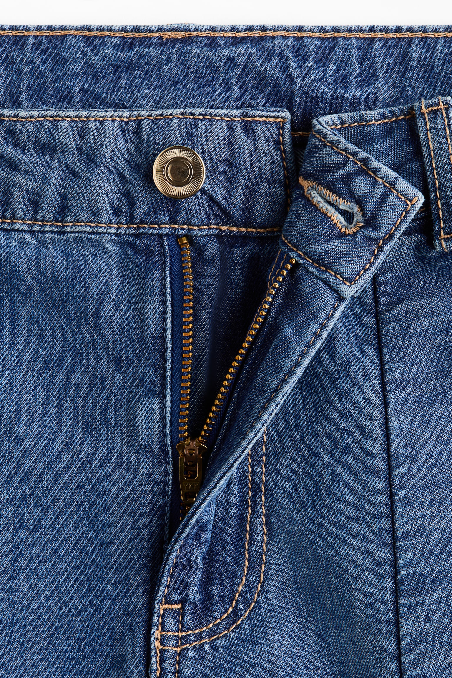 Wide High Waist Jeans - כחול ג'ינס - 6