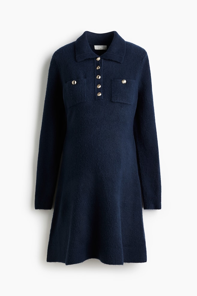 MAMA Abito a maniche lunghe - Blu navy/Grigio scuro - 1