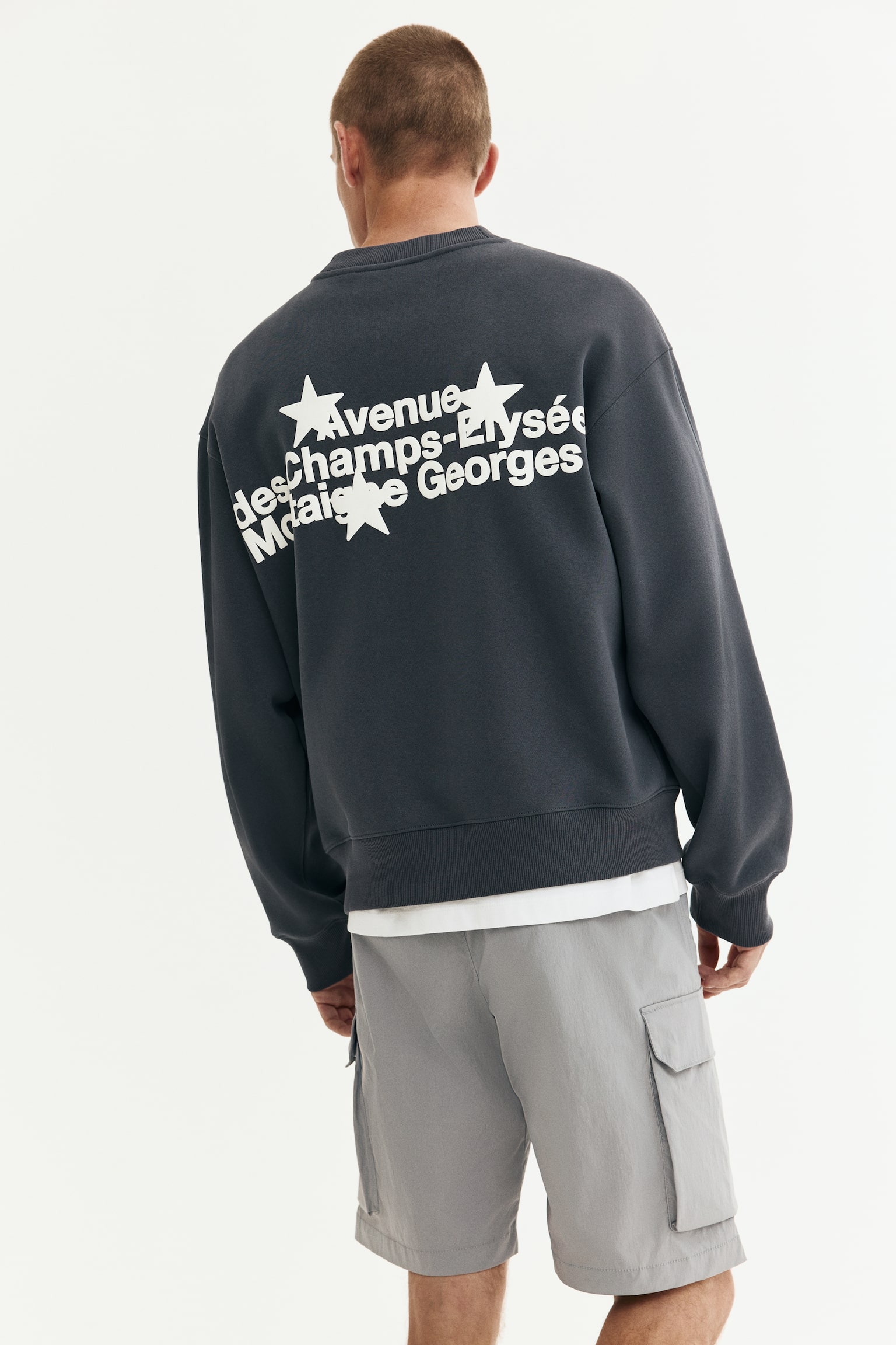 Shorts Cargo Regular Fit en nylon - Gris/Verde/Negro - 4