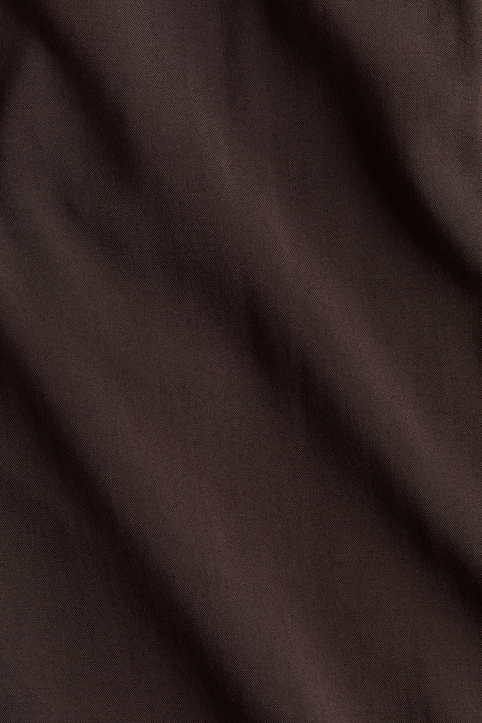 Wide pull-on trousers-Dark brown - 2