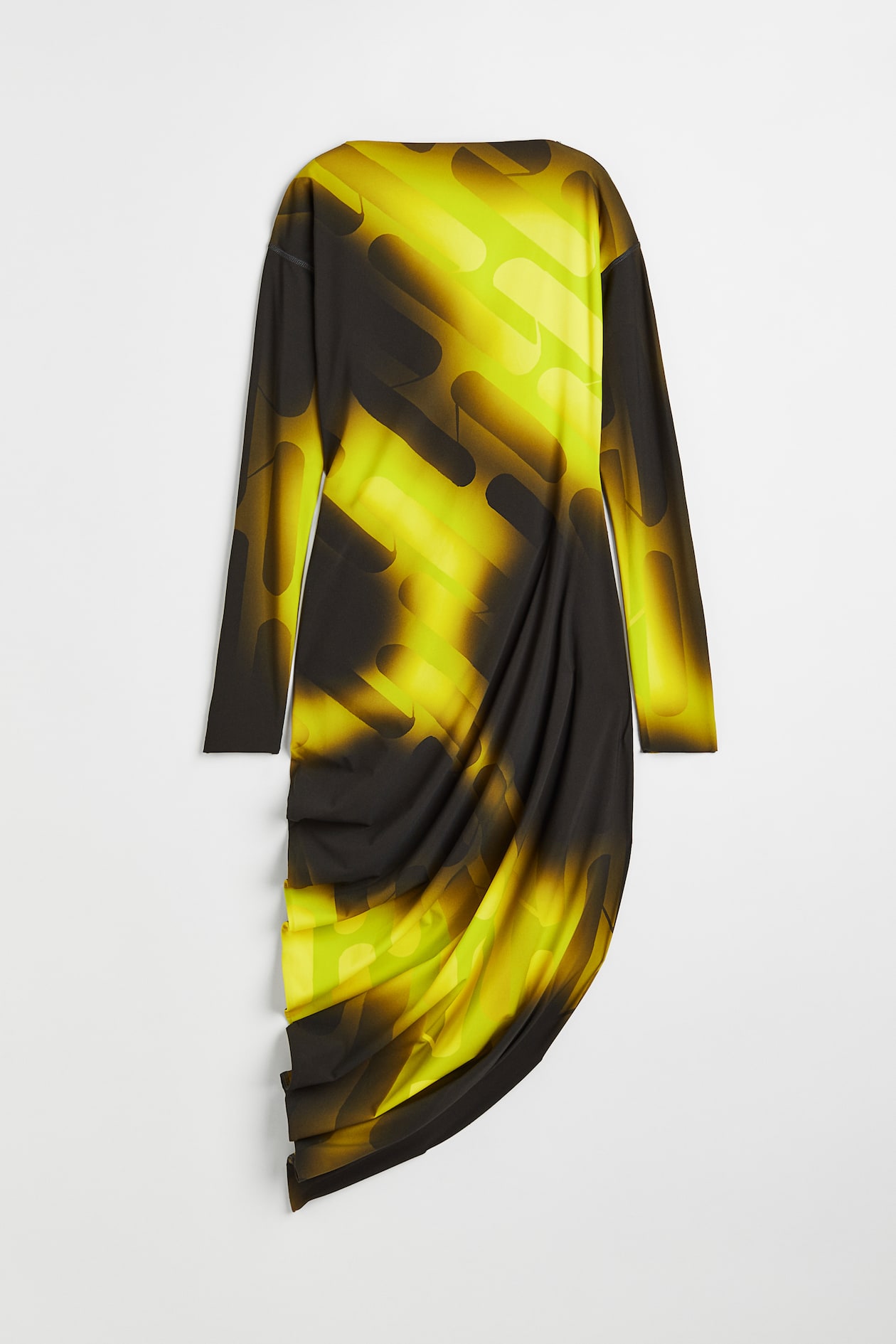 Women's Black/Patterned Graphic-print jersey dress