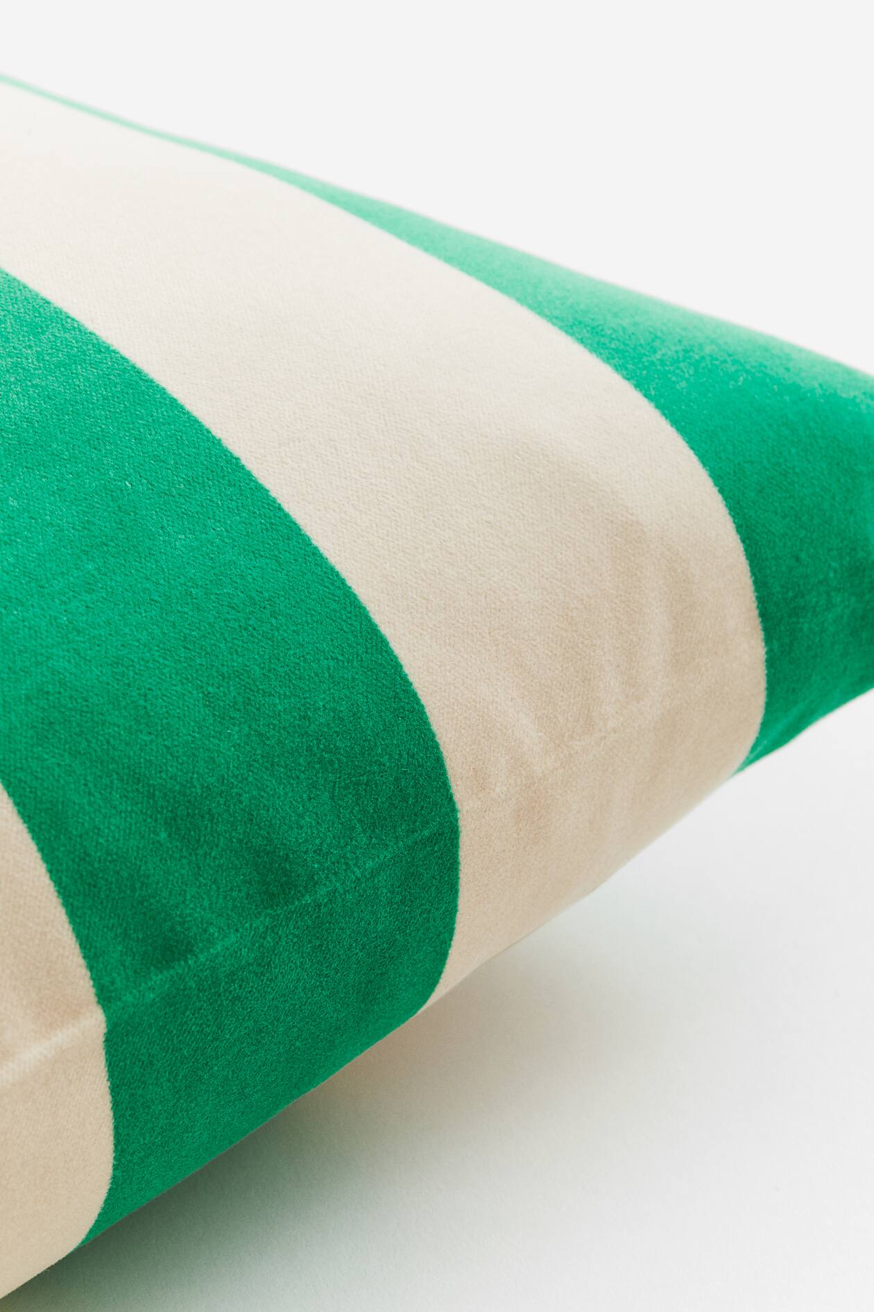 Velvet Cushion Cover Green Striped Home All H M GB velvet-cushion-cover-green-striped-home-all-h-m-gb