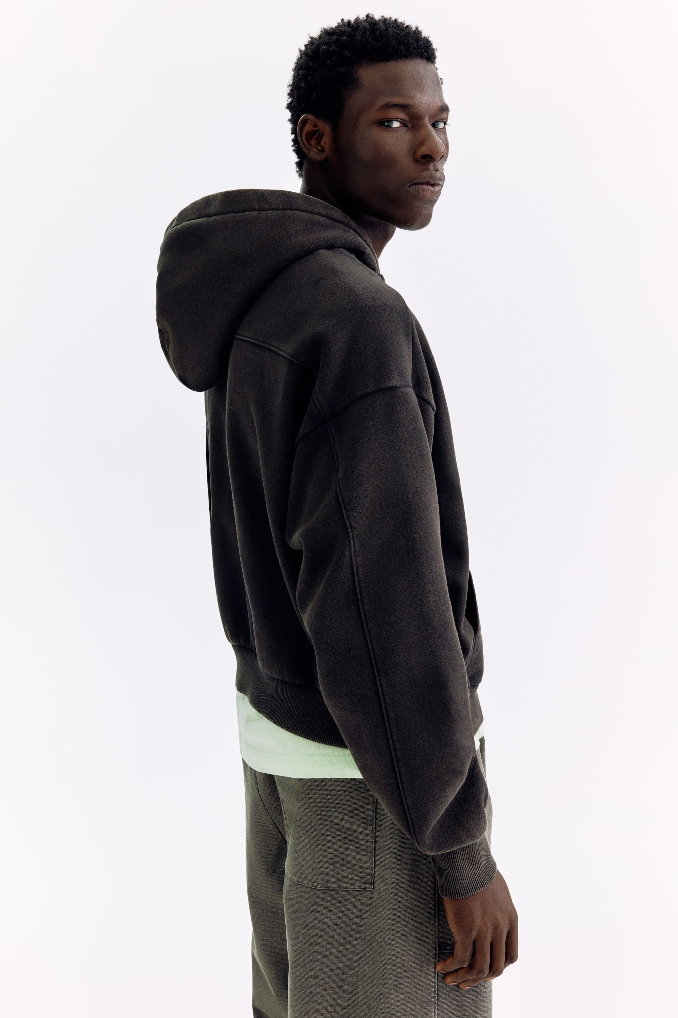 Мужские куртки H&M Oversized Printed Hooded Jacket — фото 5
