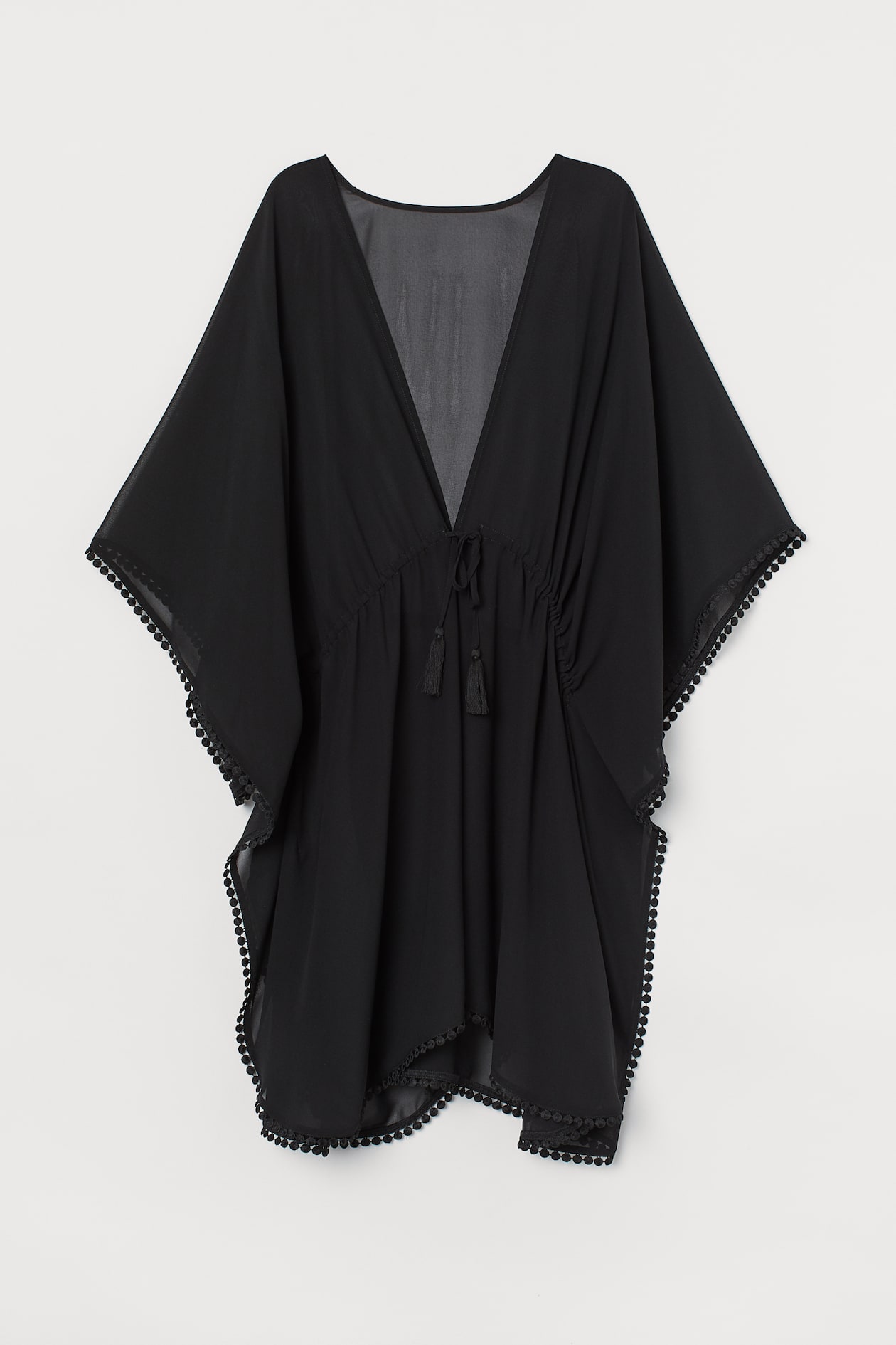 Beach Kaftan - Short sleeve - Short - Black - Ladies | H&M US