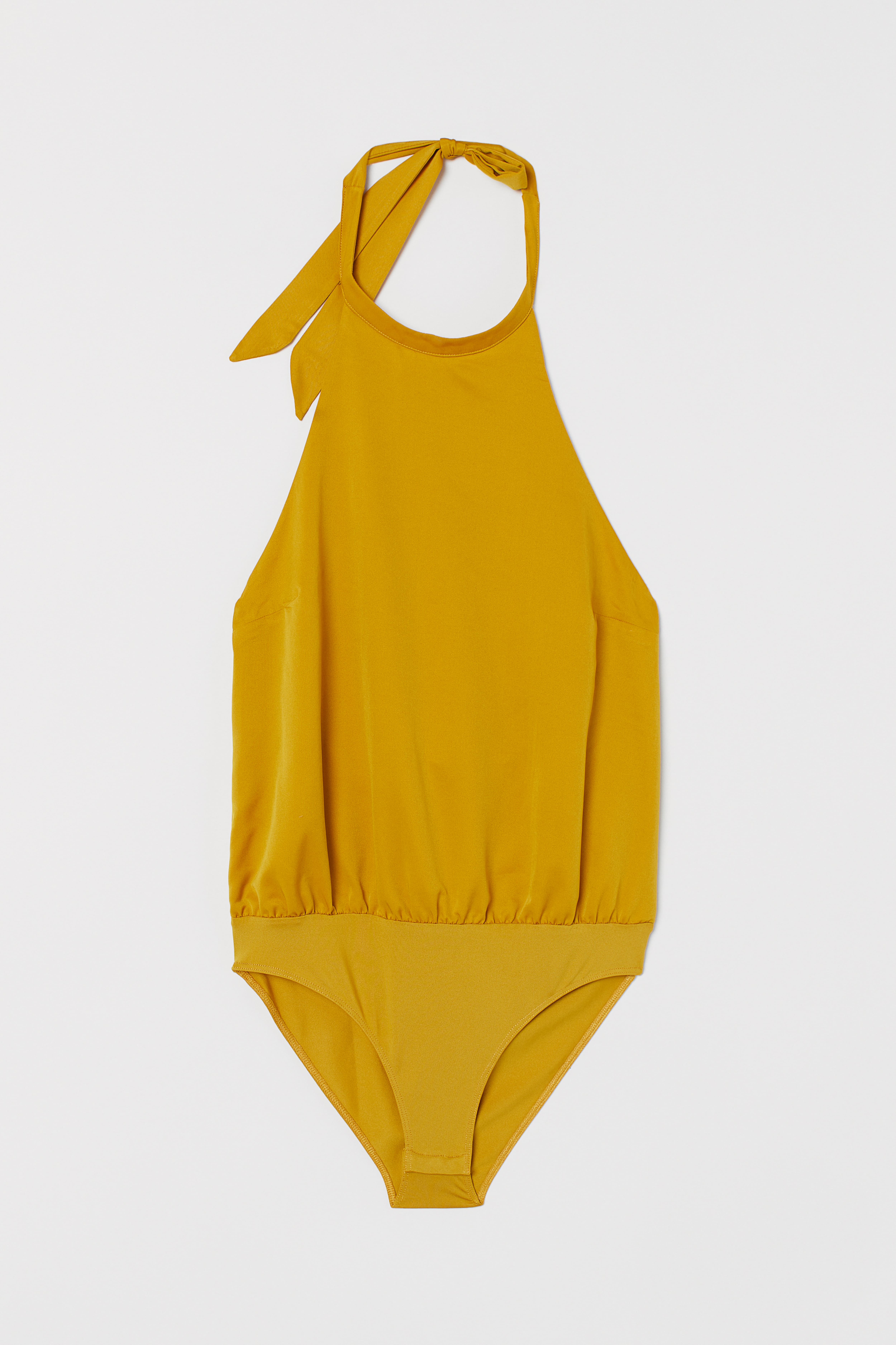 Halterneck Bodysuit Mustard yellow Ladies H M CA