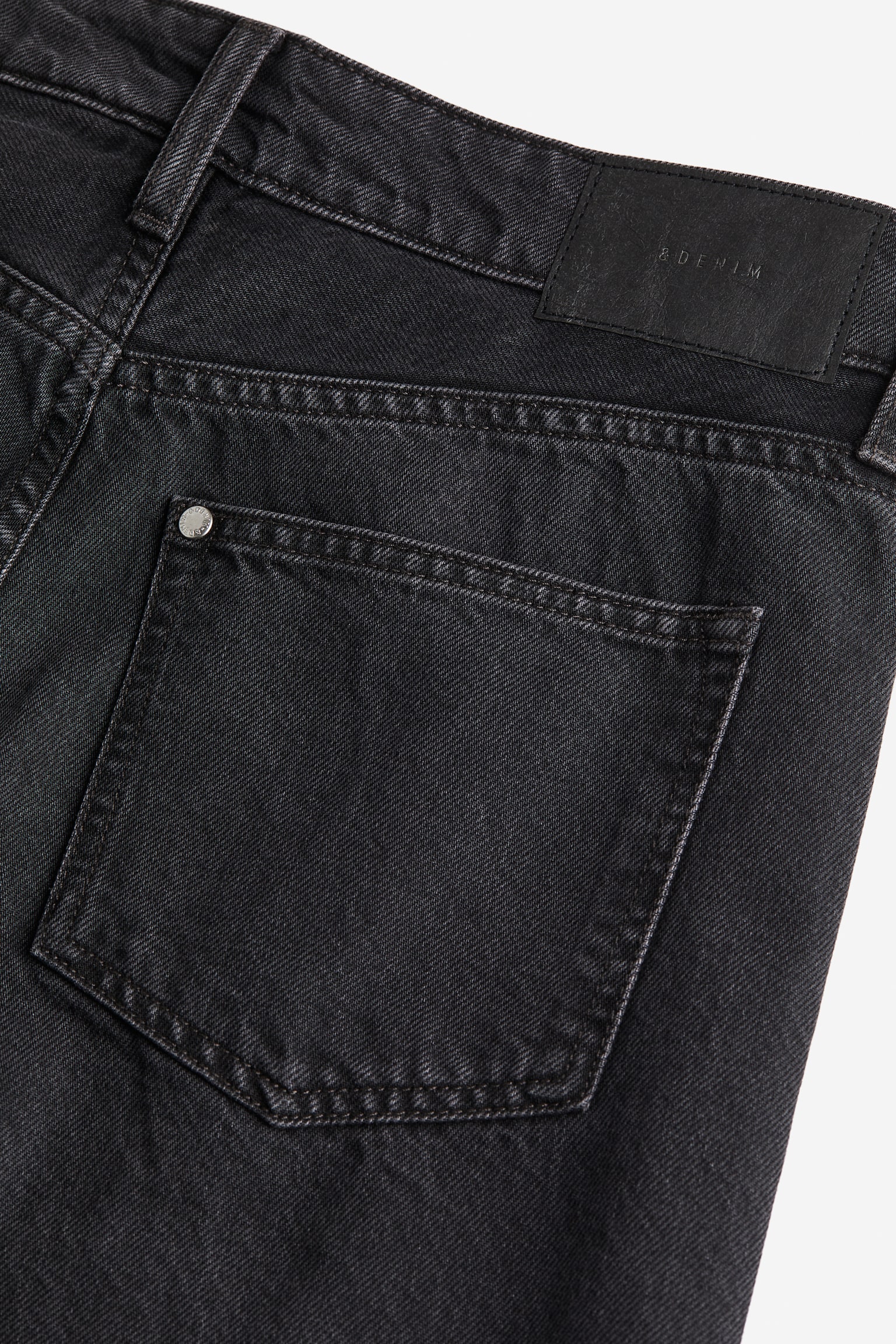 Baggy Wide Low Ankle Jeans - Black/Light denim blue/Grey - 7