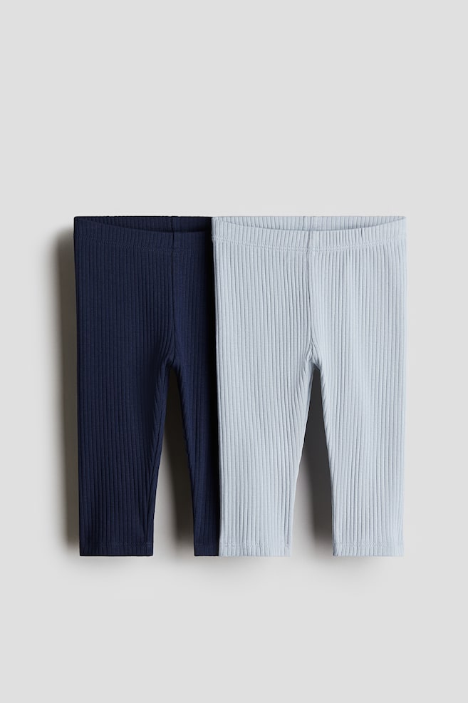 2-pack Leggings - Light blue/dark blue/Light dusty pink/beige/Pink/light pink/Light green/cherries/Black/light gray/Taupe/cream/Light green/dark gray/Black - 1