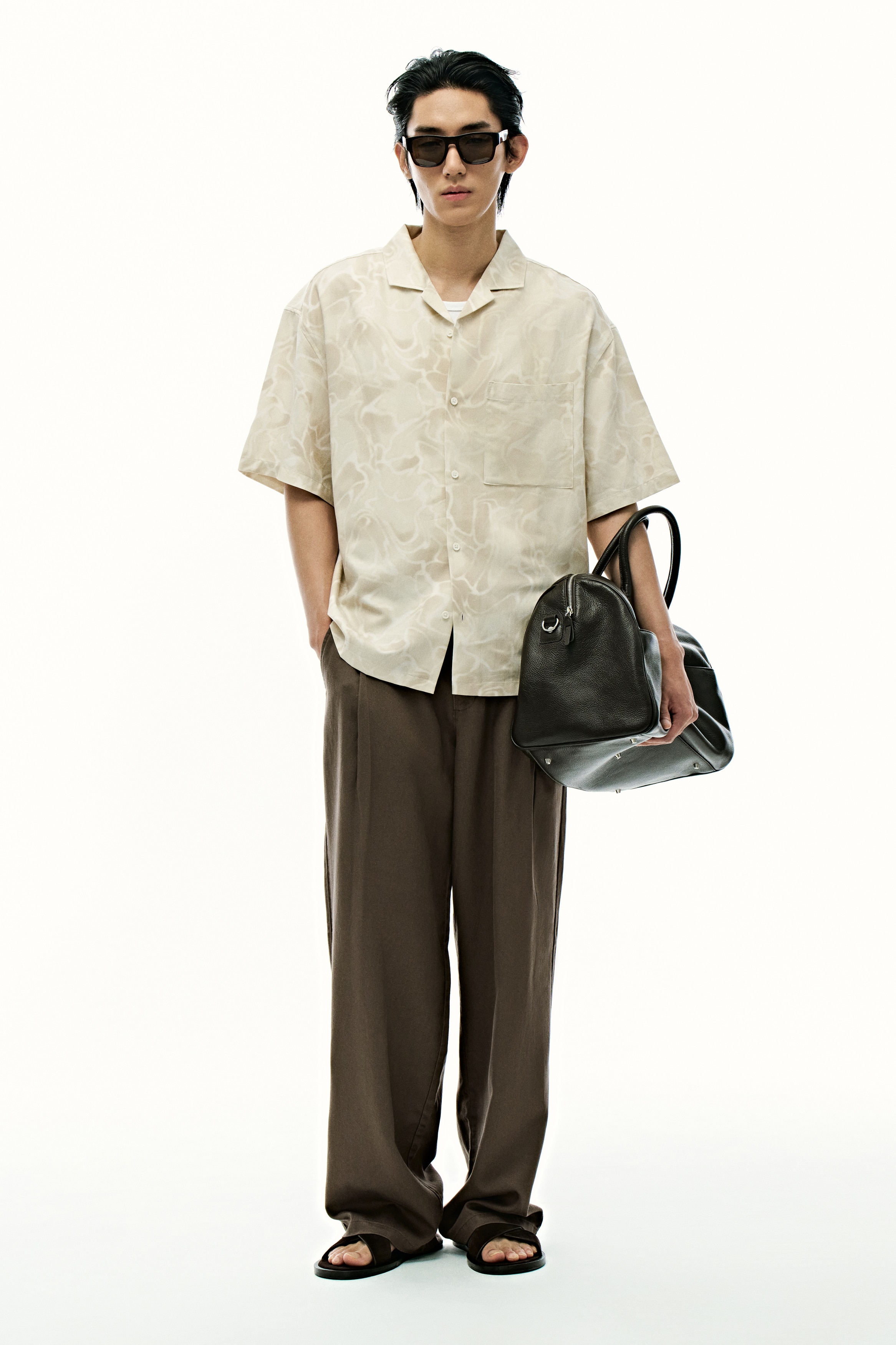 Loose-Fit Pants - Brown/Black