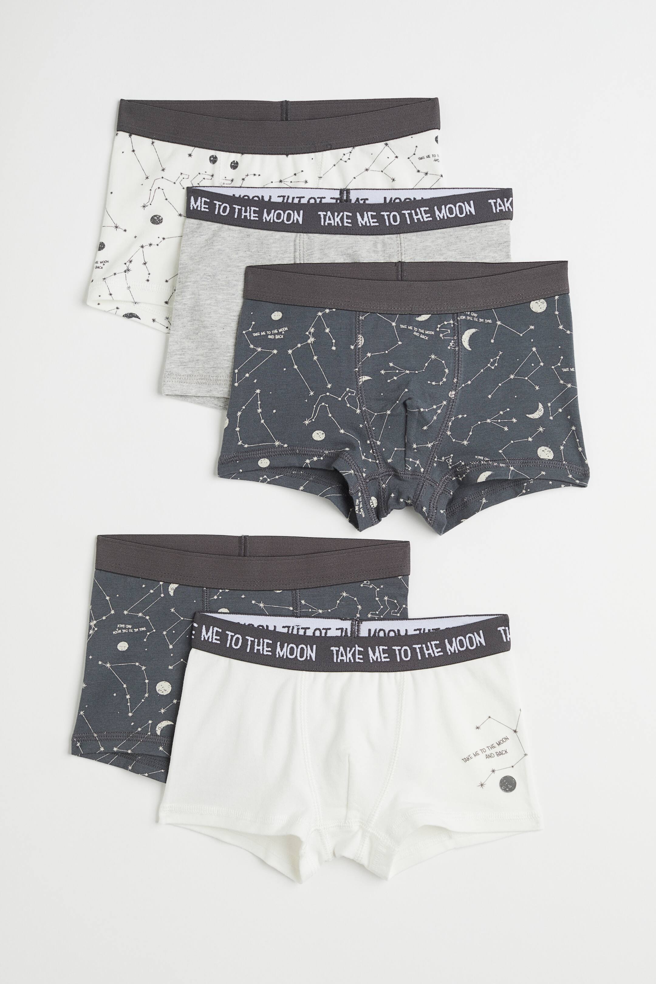 Ampliar la imagen: 5-pack de bóxers - Blanco/Constelaciones - Kids | H&M MX 1