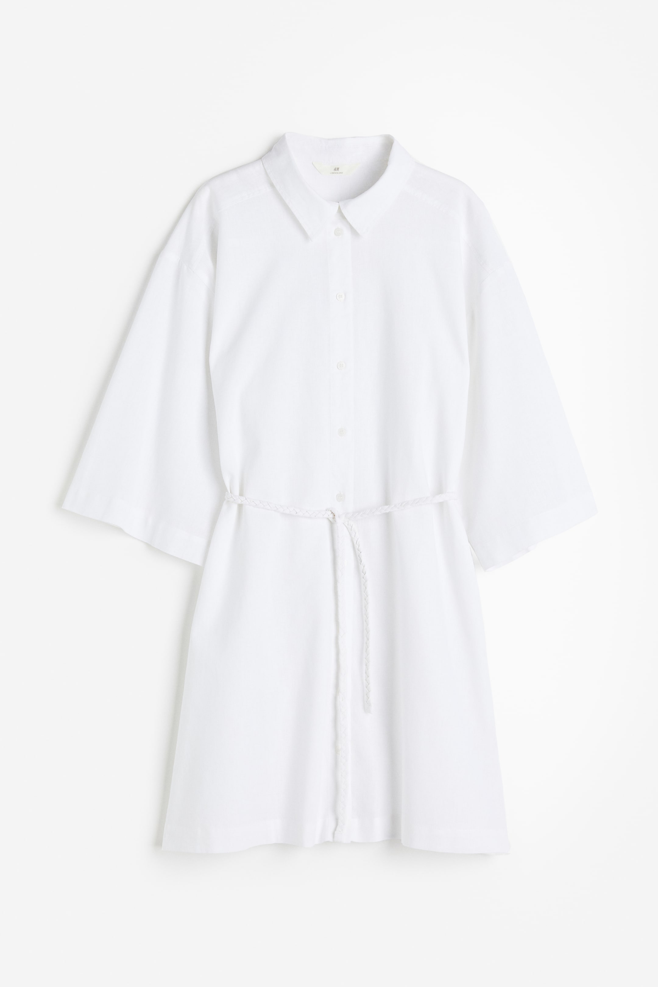 Linen-blend Shirt Dress